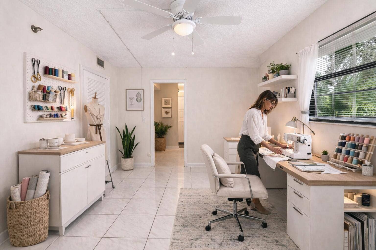 9220 SW 14th Street, #3-208, Boca Raton, FL 33428 Sewing RoomVirtually Staged