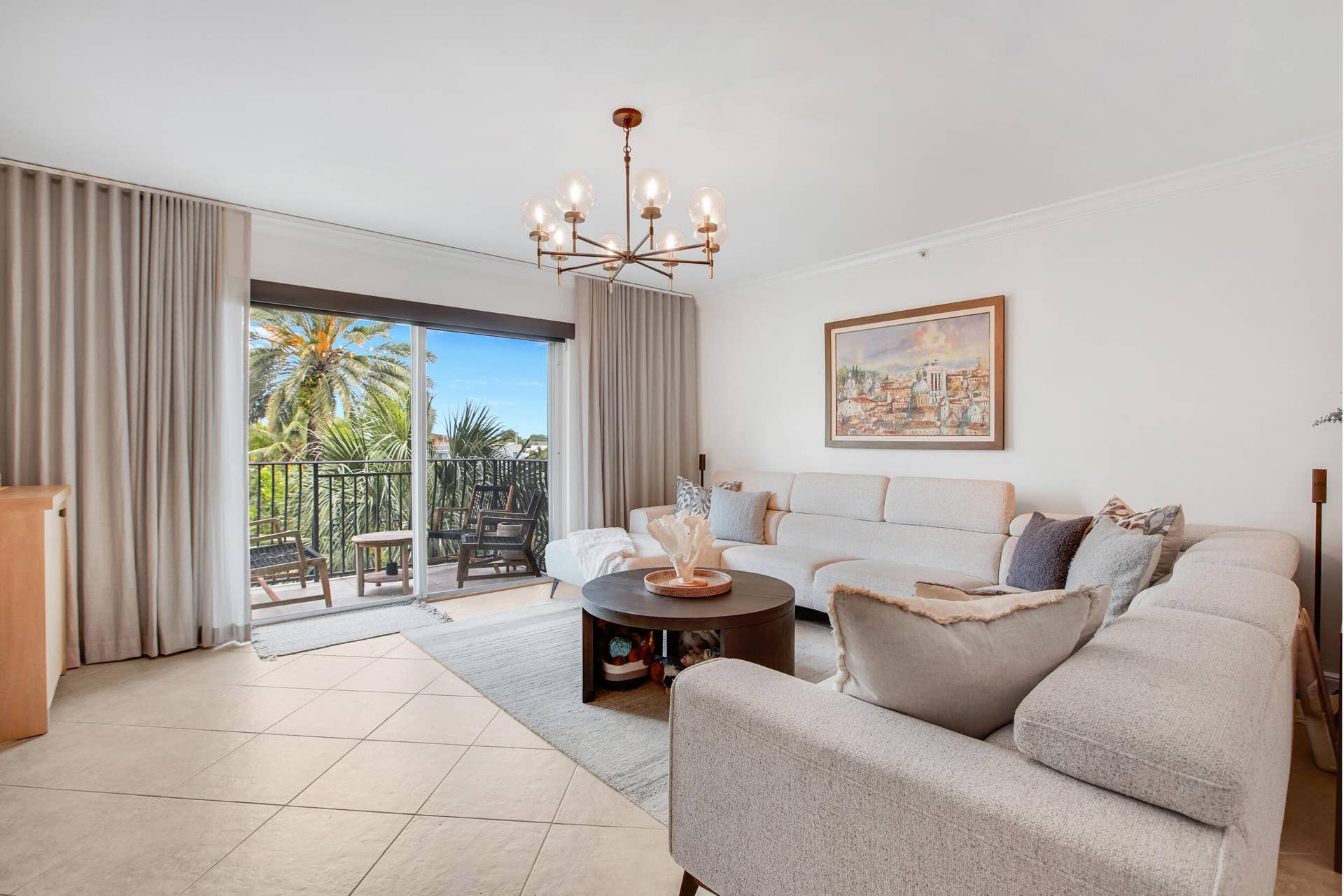 a spacious living area
