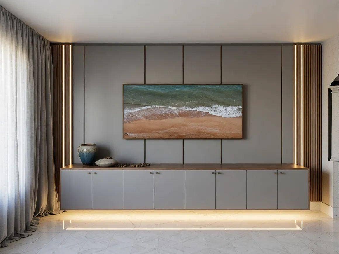 Designer wall paneling and custom built-in features are negotiable and available separately outside of the sale price.
