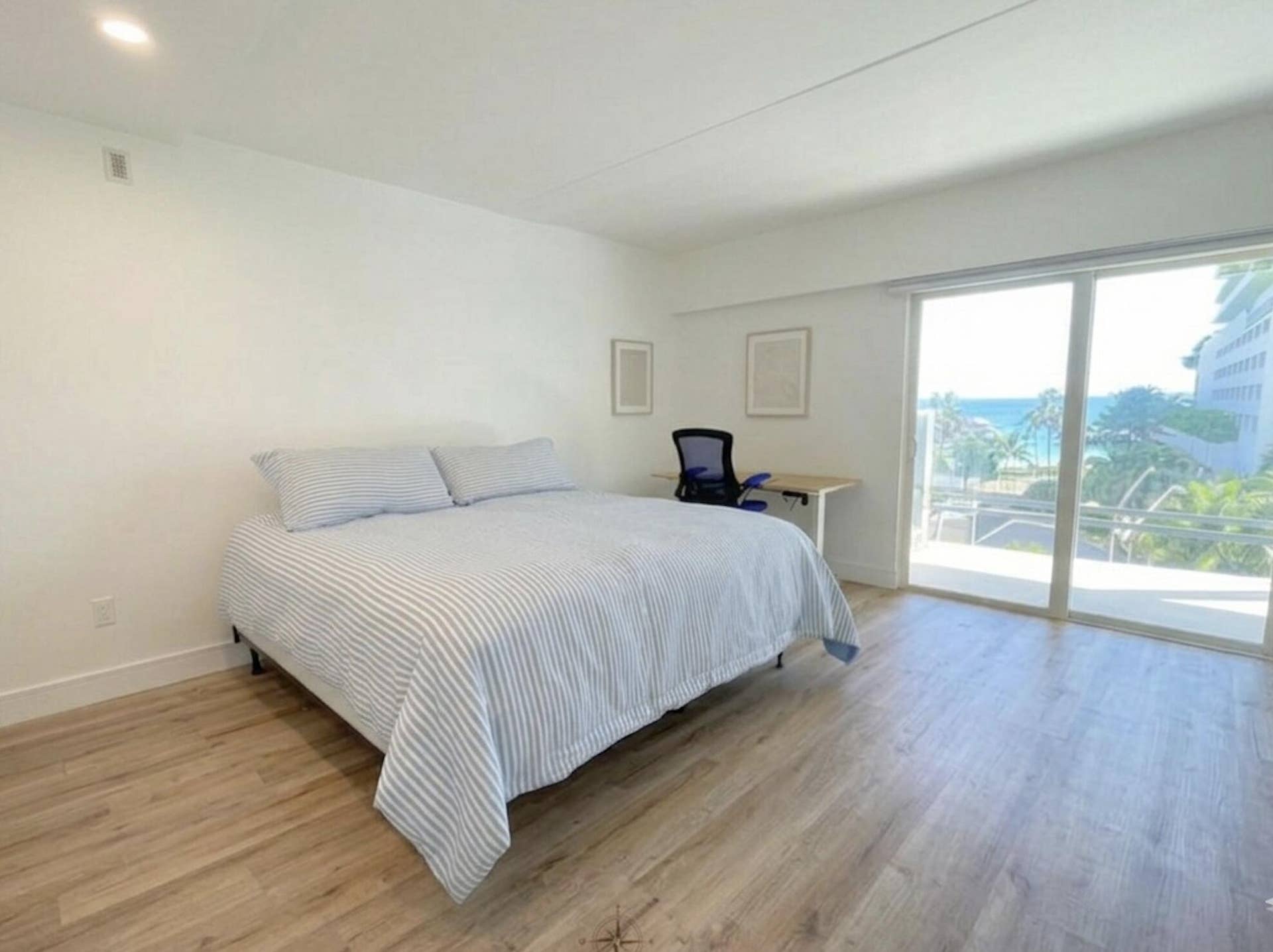 Bedroom with ocean view