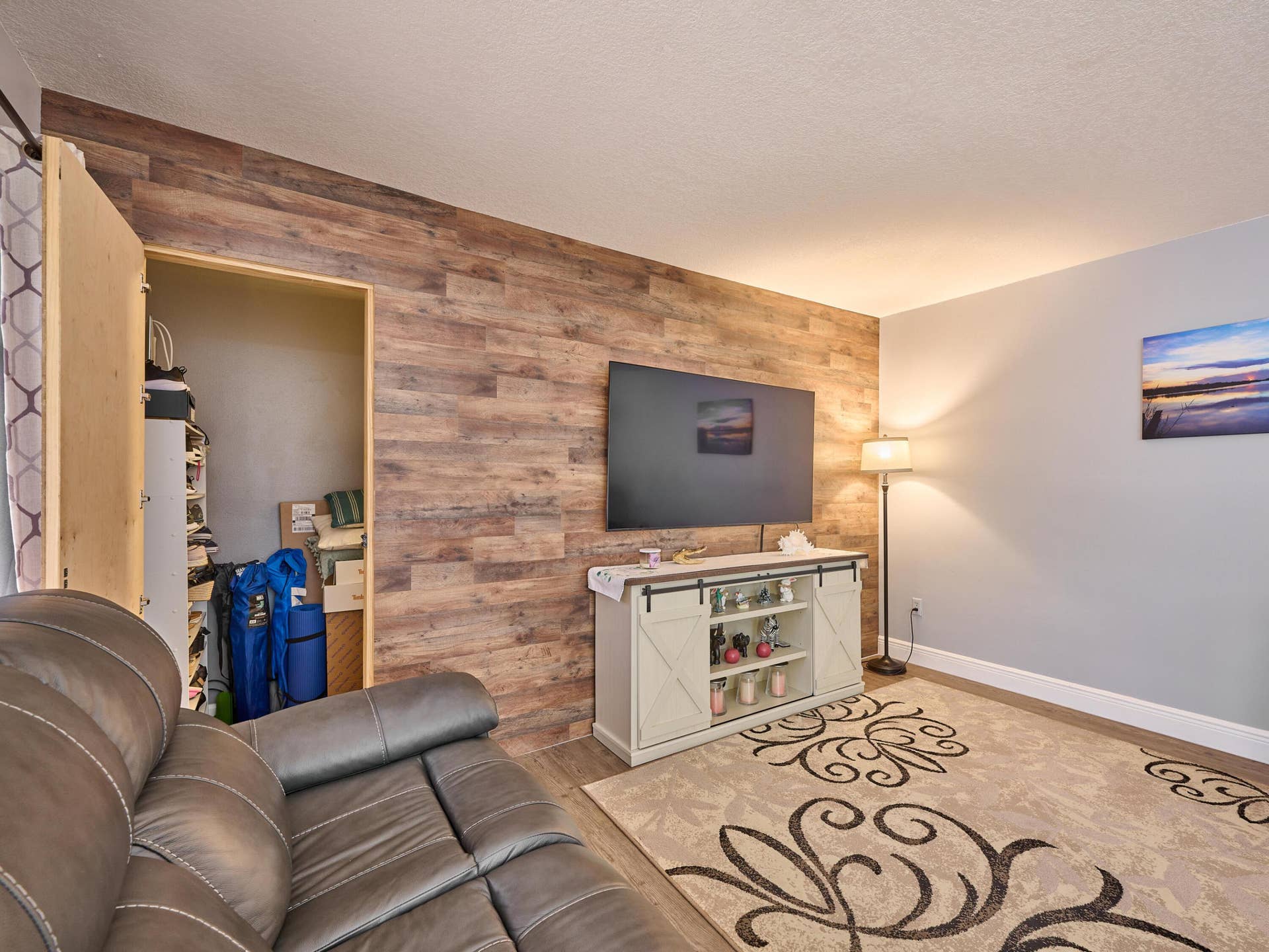 Living room with storage
