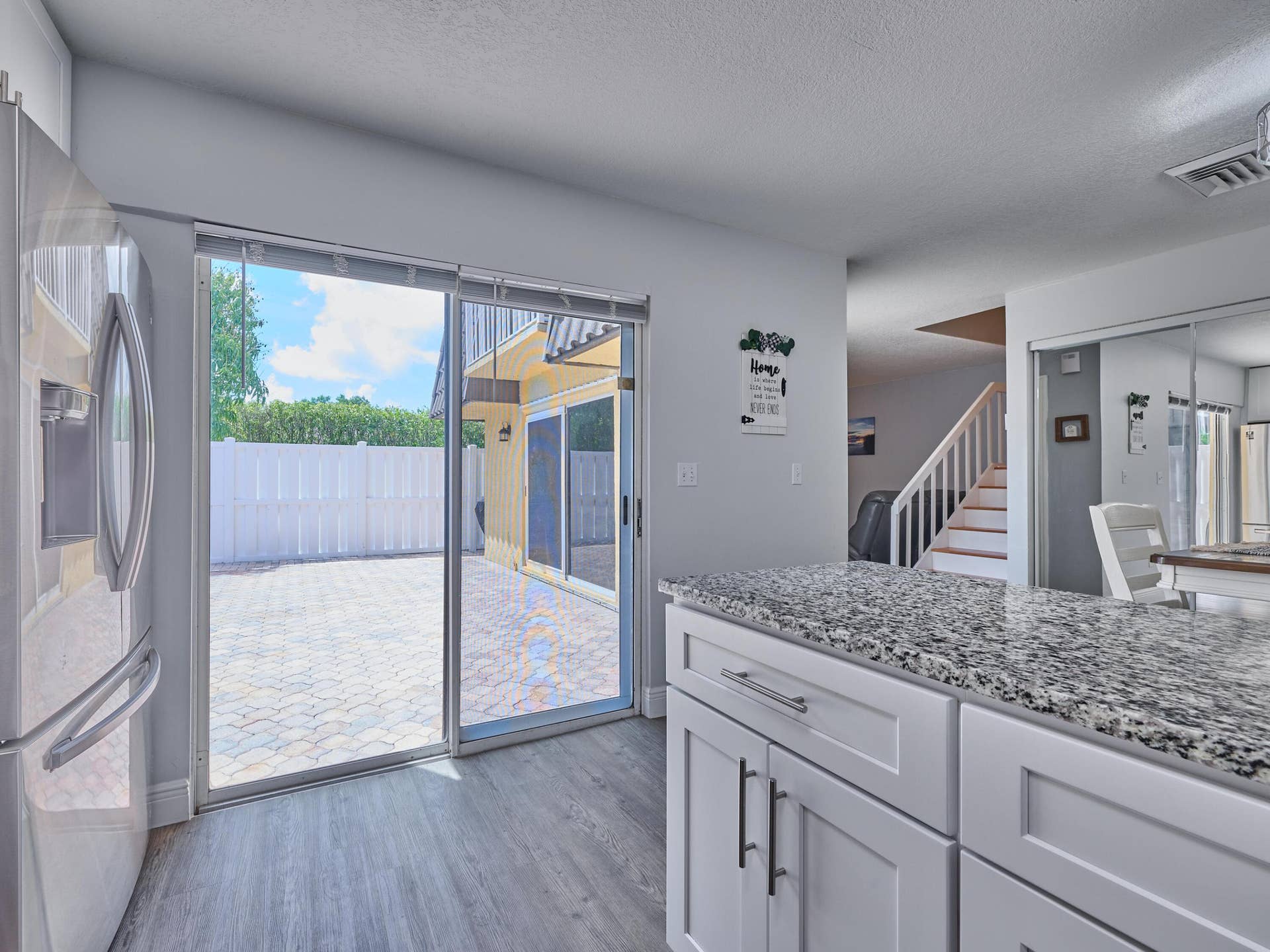 Sliding doors to patio