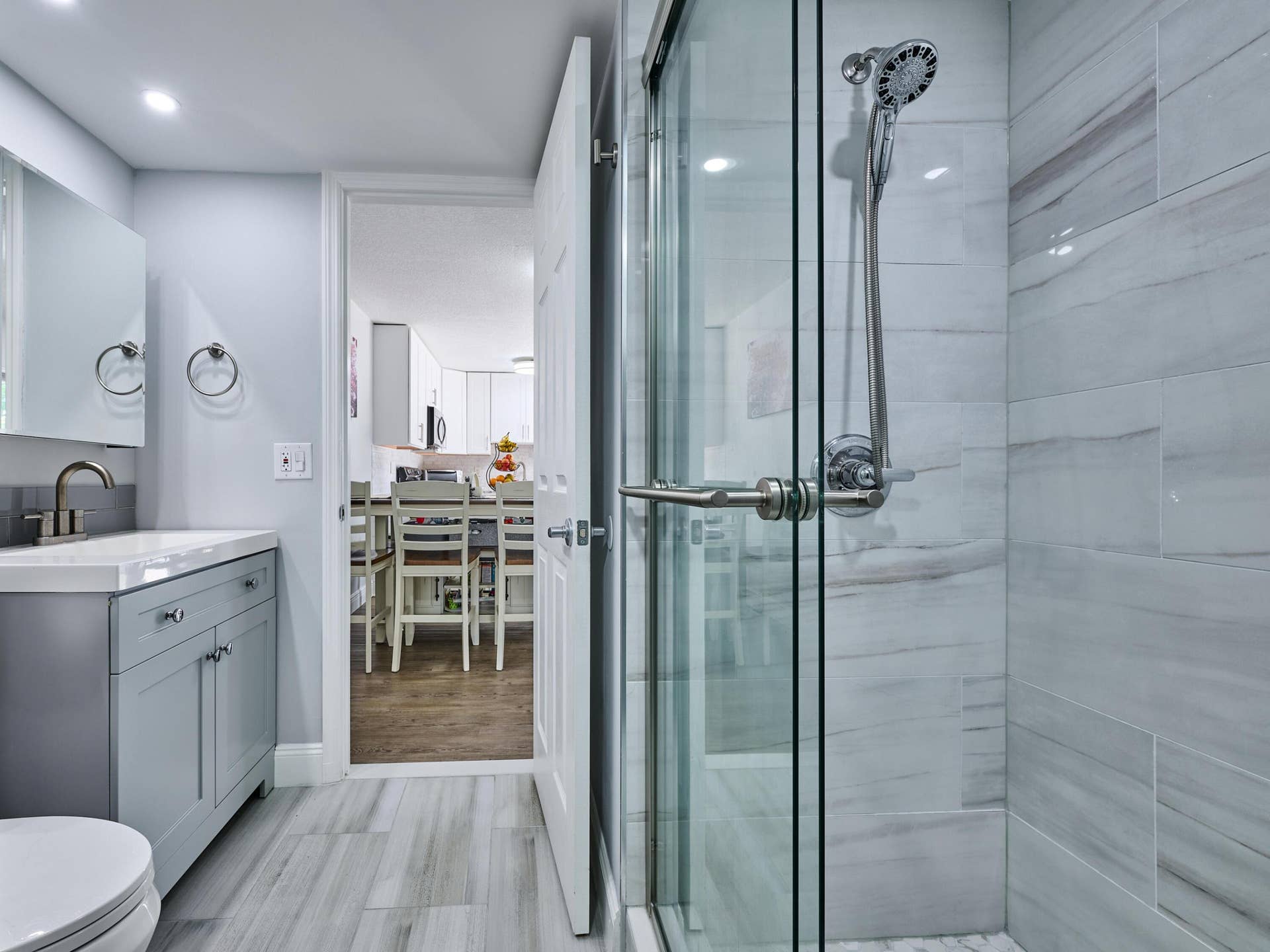 Main floor bathroom with Laundry