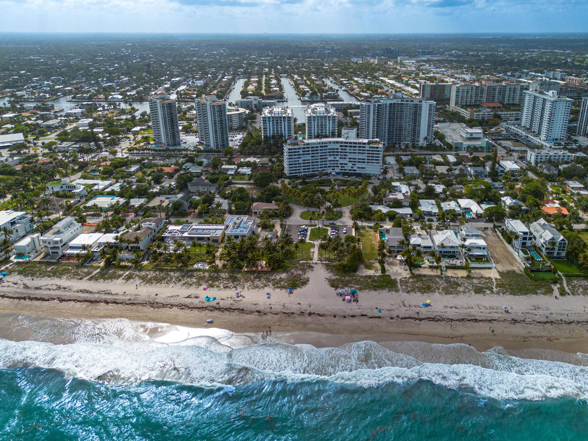 flanked by the intracoastal and beach