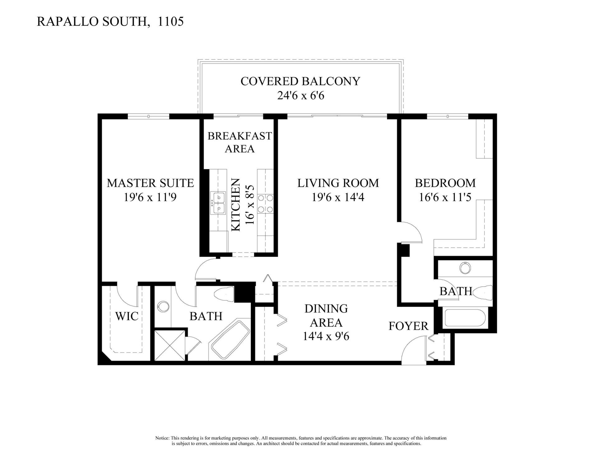 1801 S Flagler Drive, #1105, West Palm Beach, FL 33401 RAPALLO SOUTH 1105