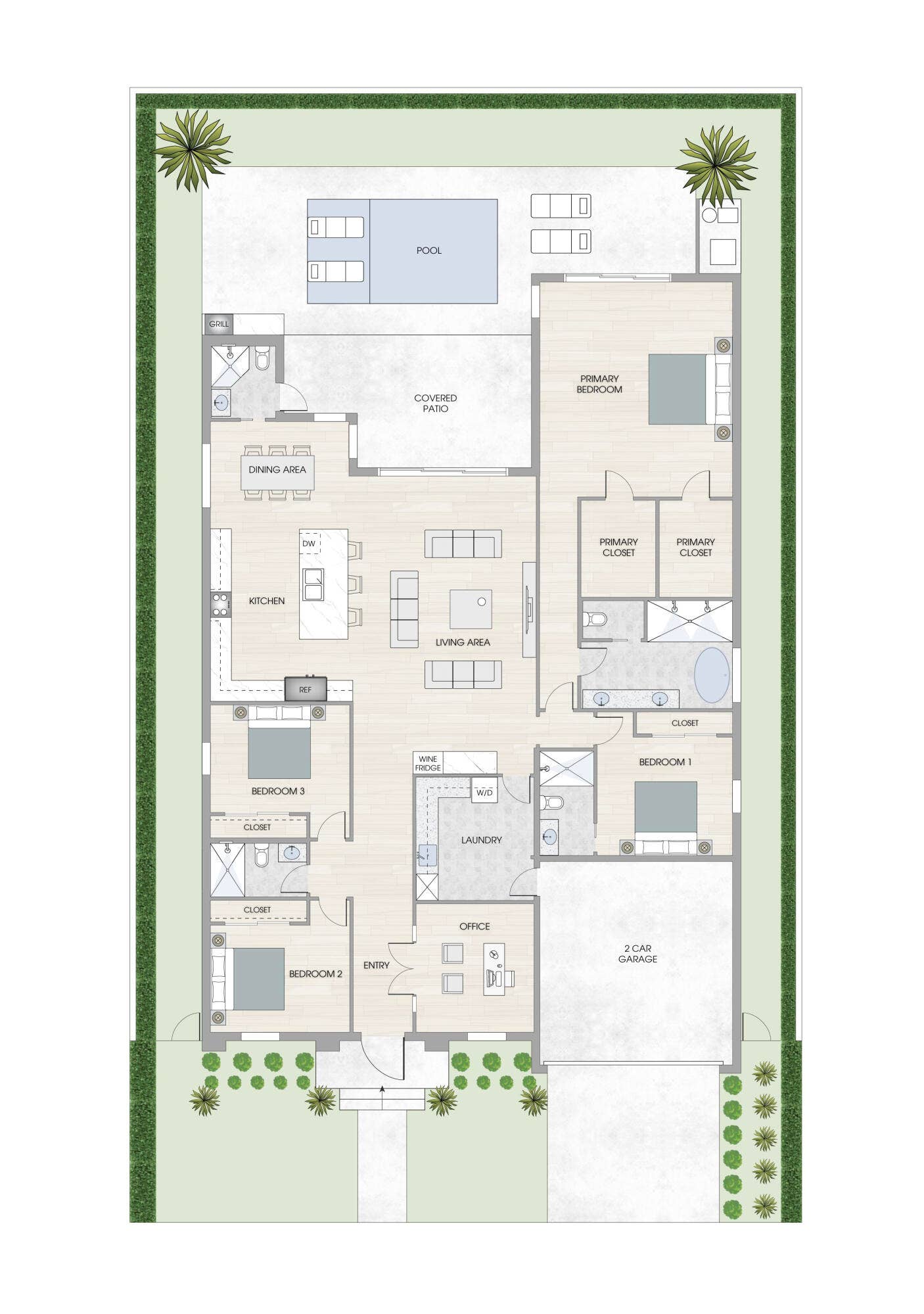DISCLAIMER: All renderings, site plans, simulated views, floor plans, graphic images, drawings and all other information depicted are illustrative, and are provided to assist in visualizing the home and the Project and may not be accurately depicted and may be changed at any time.