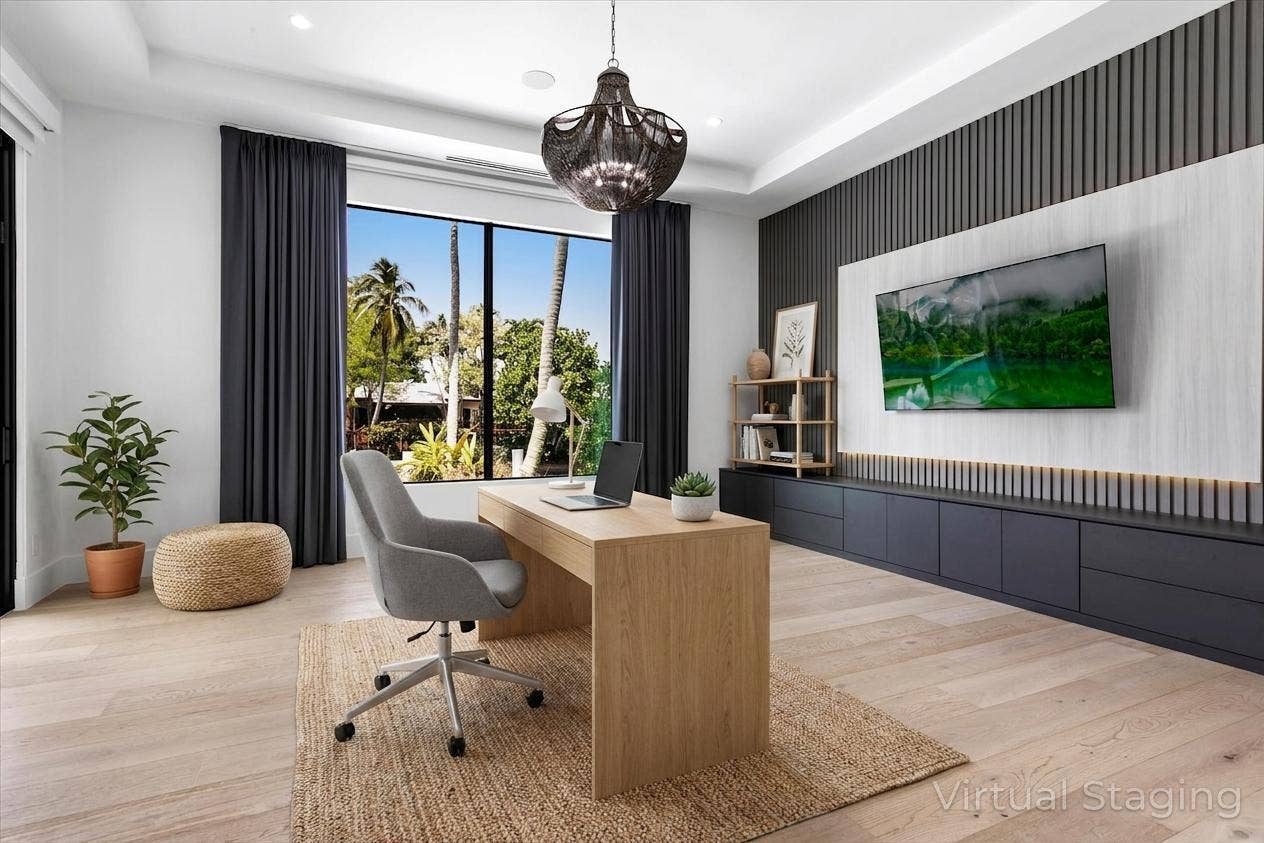 619 Riverside Road, North Palm Beach, FL 33408 Downstairs Media Room/Guest Suite