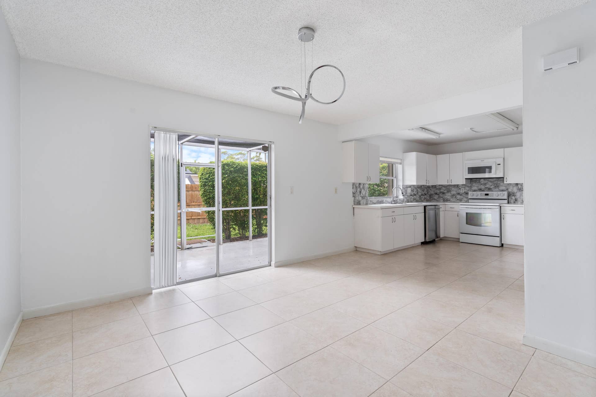 kitchen and dining area
