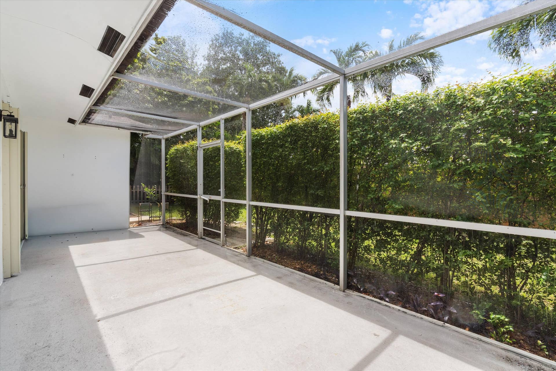 Screened back porch