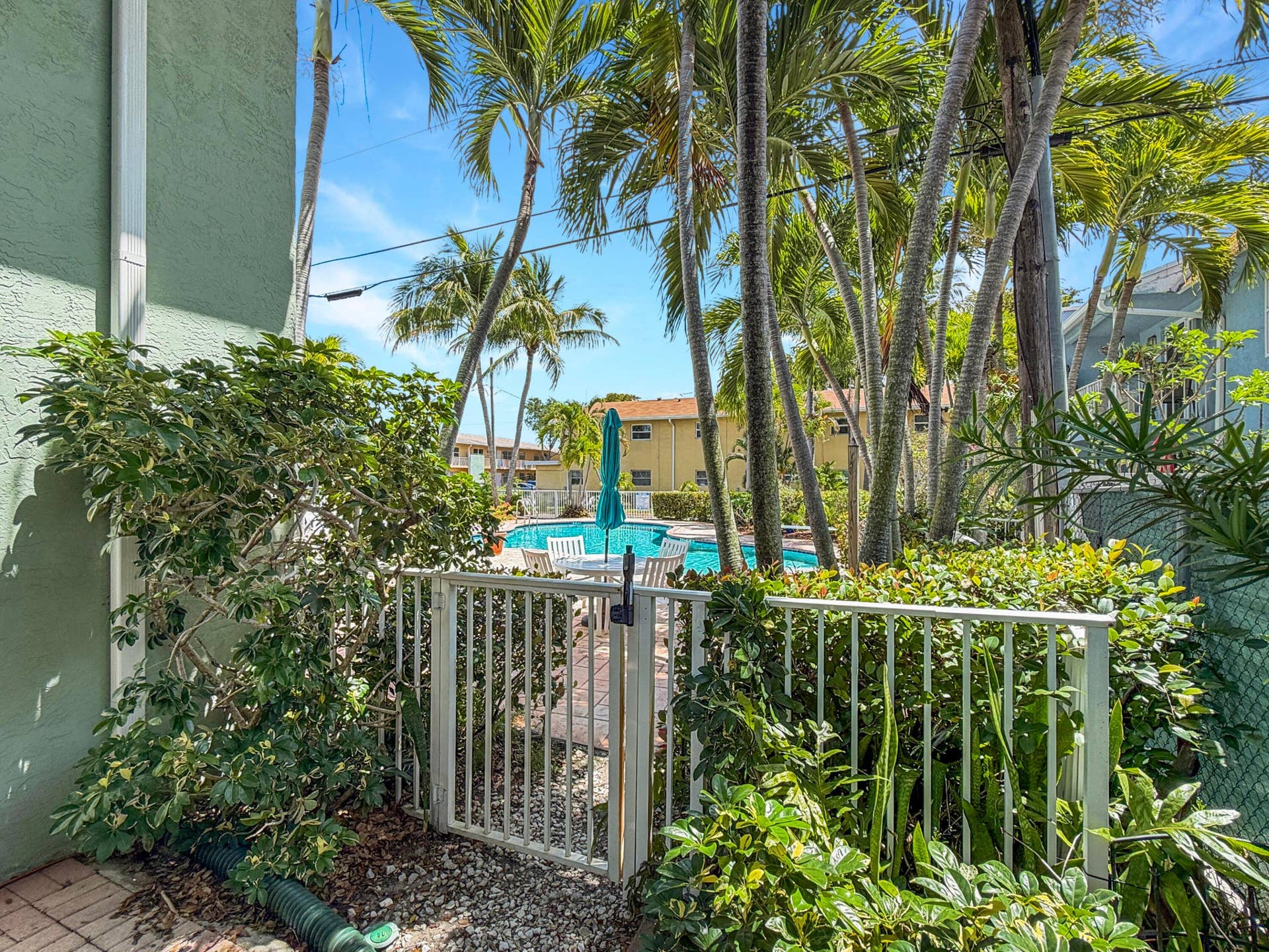 2607 NE 8th Avenue, #53, Wilton Manors, FL 33334 Semi private back patio has direct pool access.