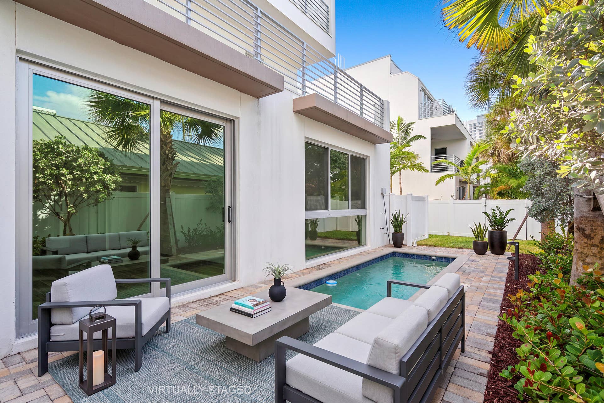 Enjoy relaxing days lounging by your private pool.