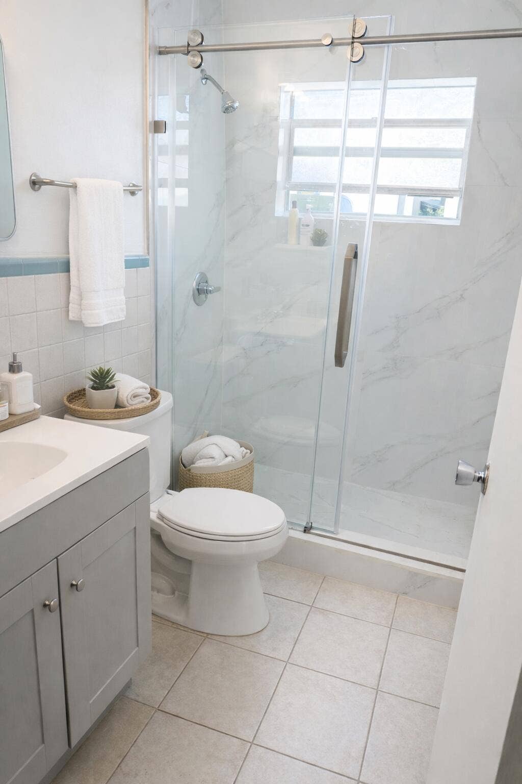 1017 SE 3rd Street, #3, Deerfield Beach, FL 33441 Virtual Stage Bathroom