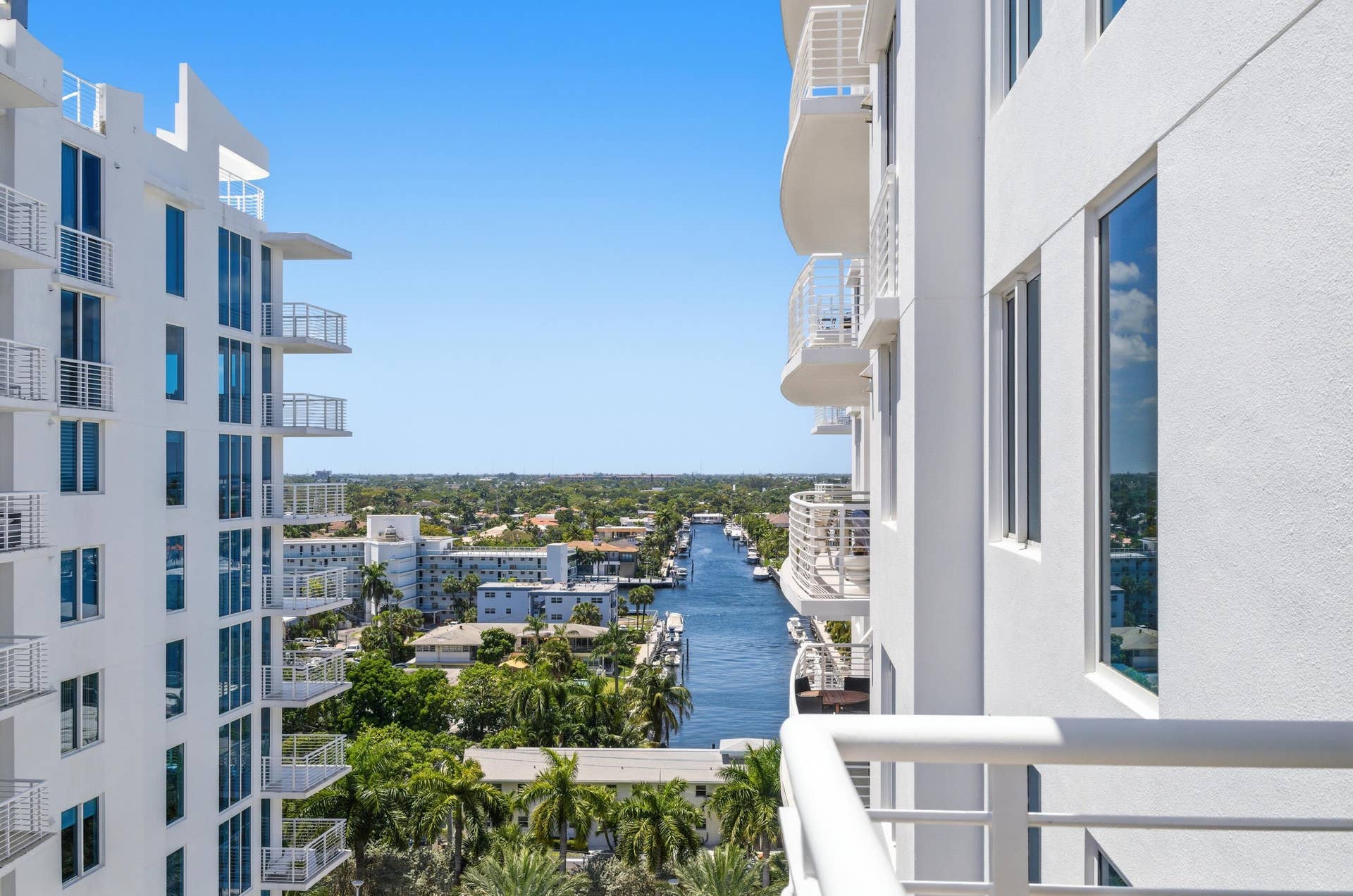 Canal and Intracoastal view from the balcony