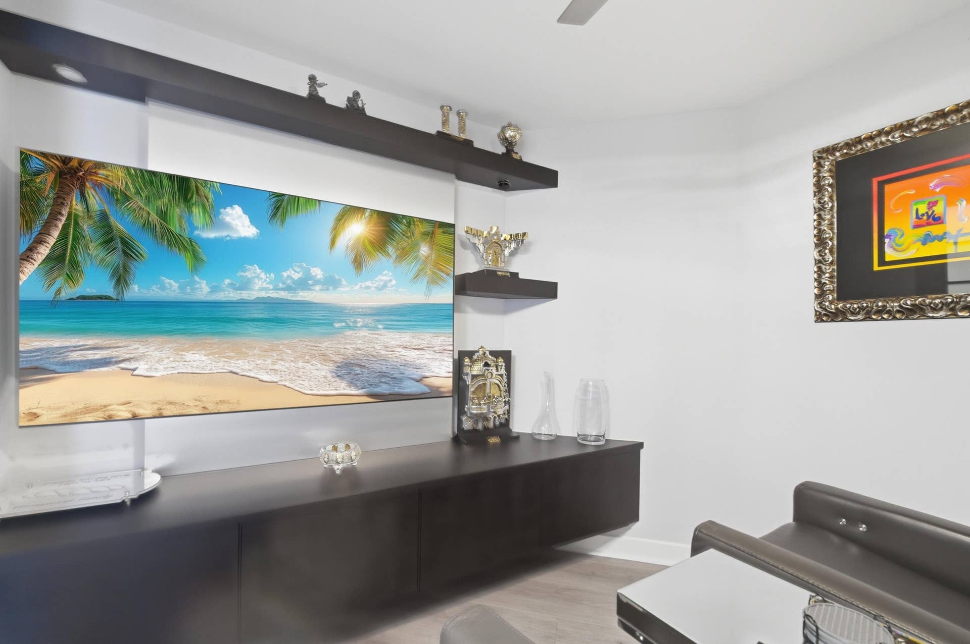 den is great for movie night or an office