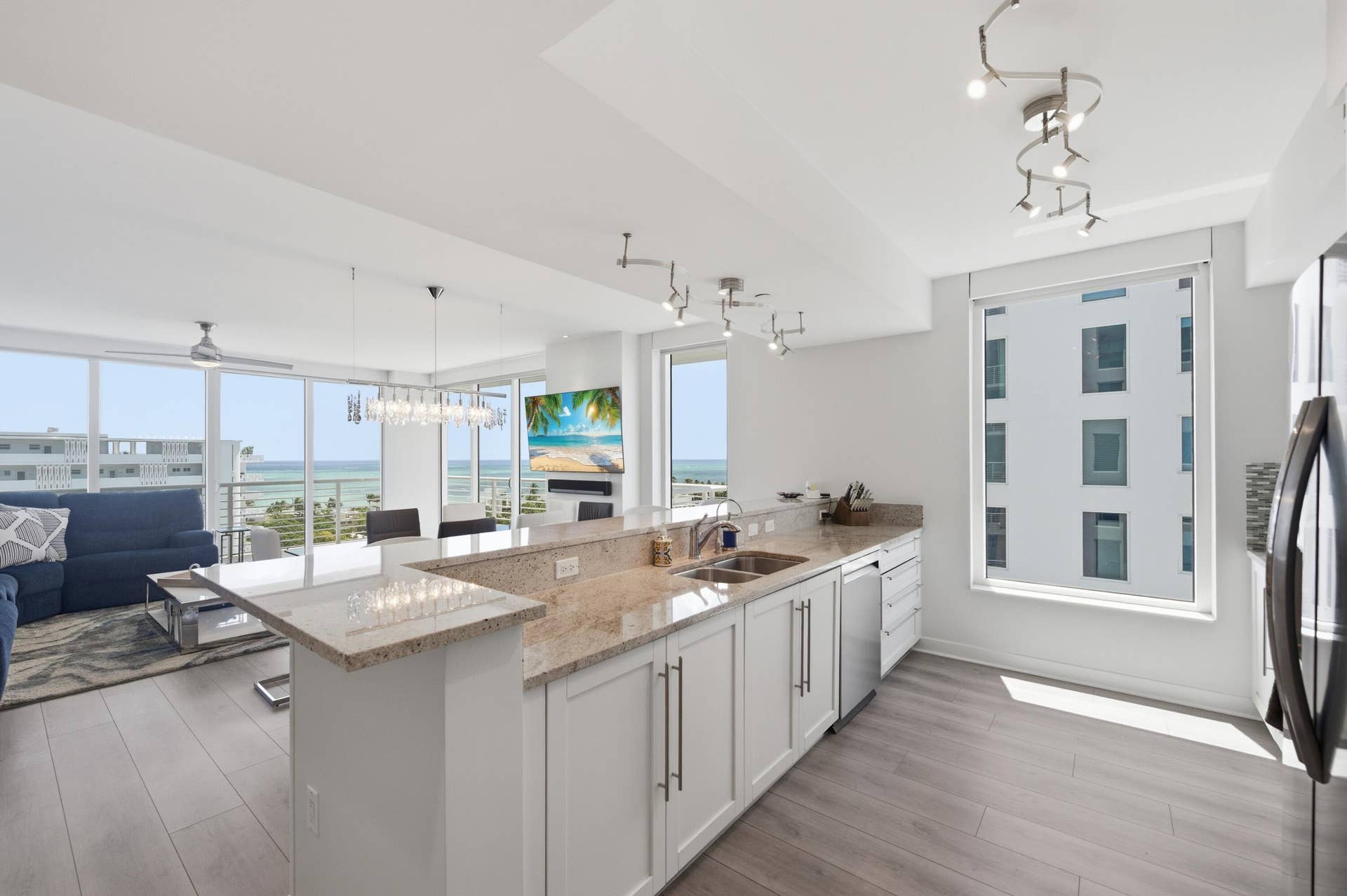 Open kitchen with great views