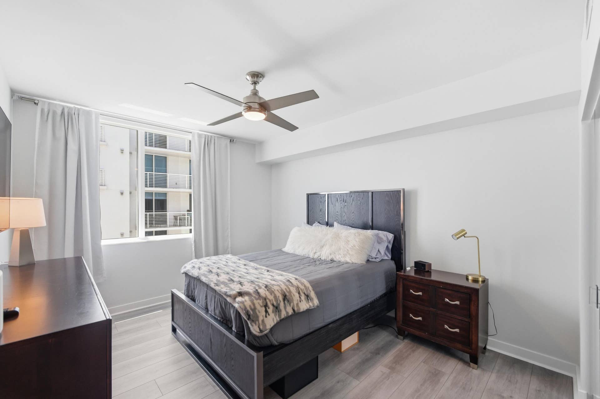Spacious guest bedroom features ocean views, 2 closets and an ensuite bath