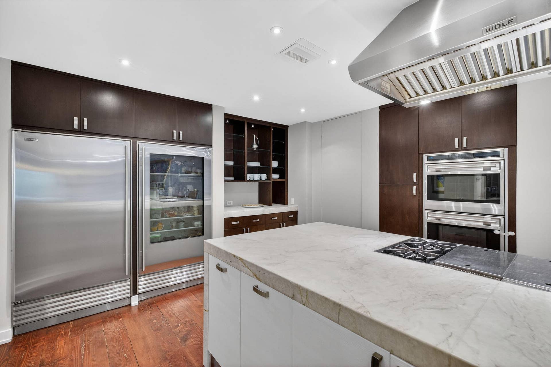 Subzero Freezer & Glass Front Fridge