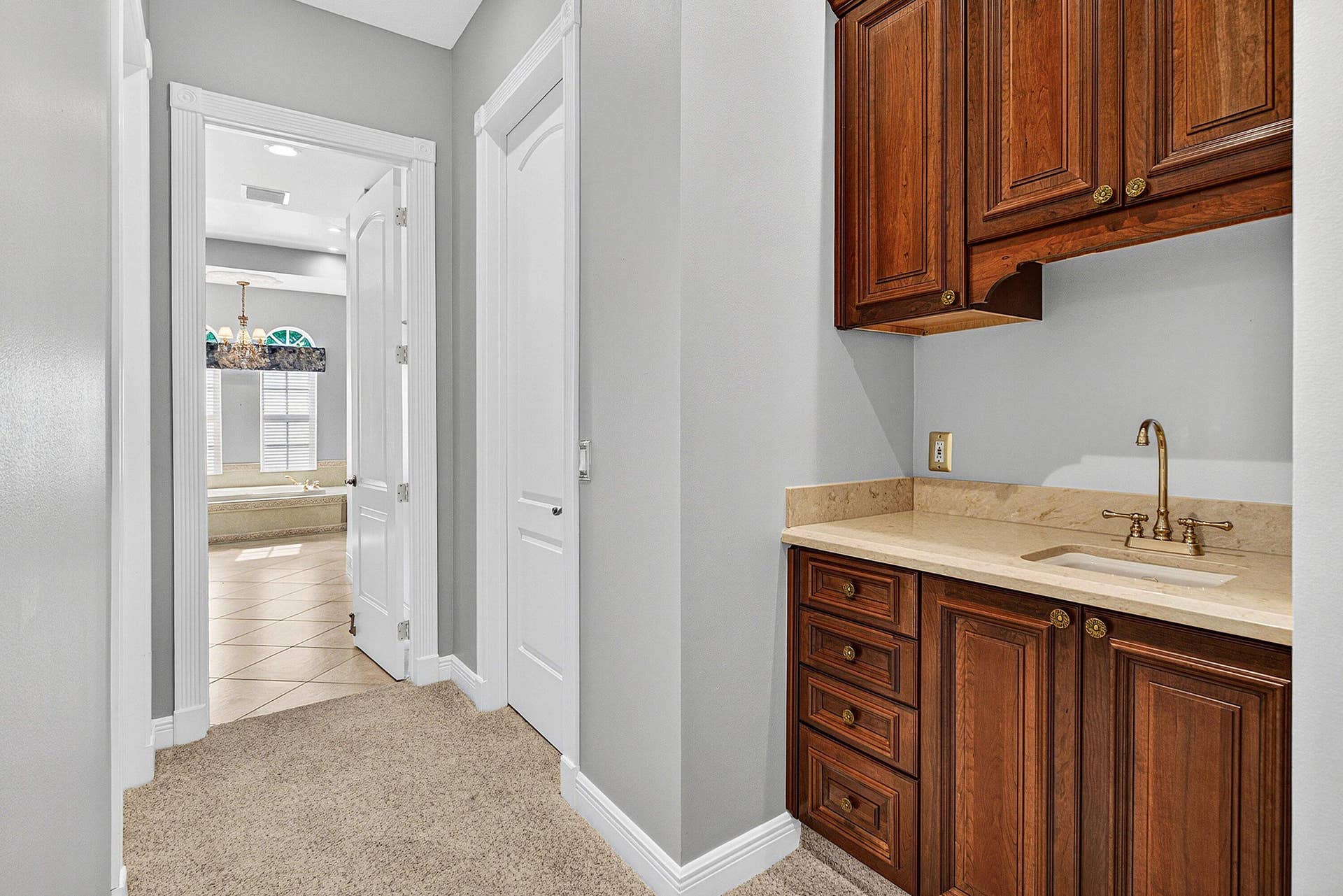 6071 NW 69th Way, Parkland, FL 33067 Coffee station in Master bedroom hall