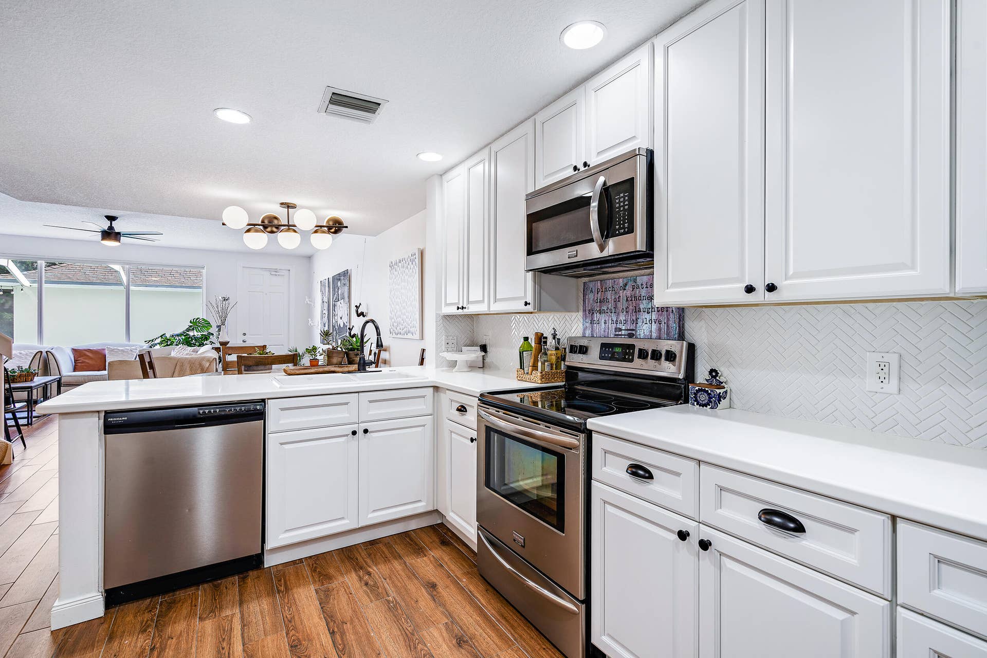 Newer stainless steel appliances