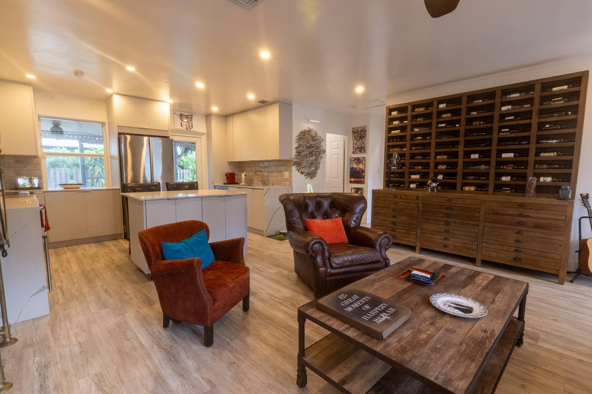 2800 NE 1st Avenue, Wilton Manors, FL 33334 Refrigerator behind Island from Living Room