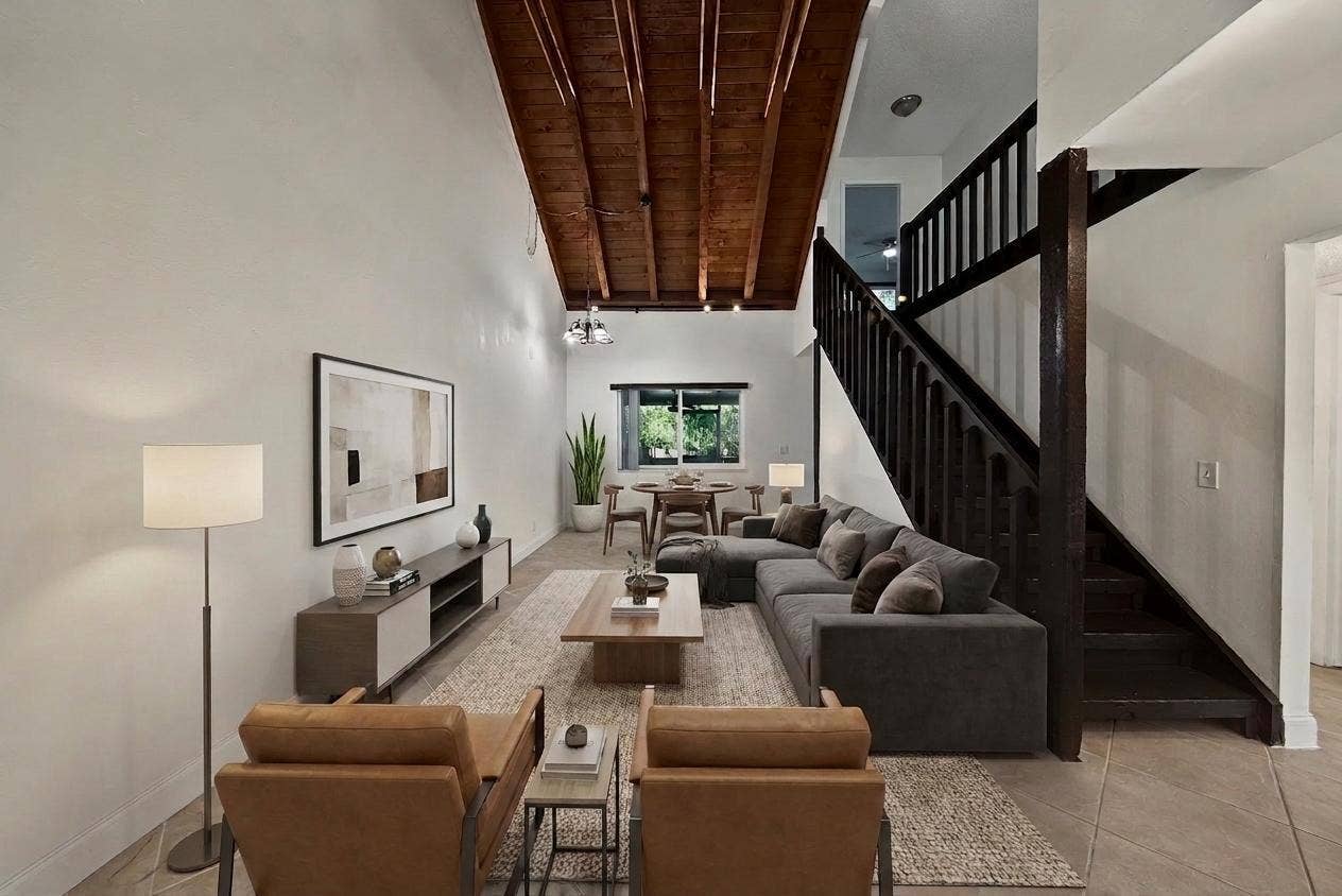 191 NE 6th Court, Dania Beach, FL 33004 Living/Dining Area - Staged