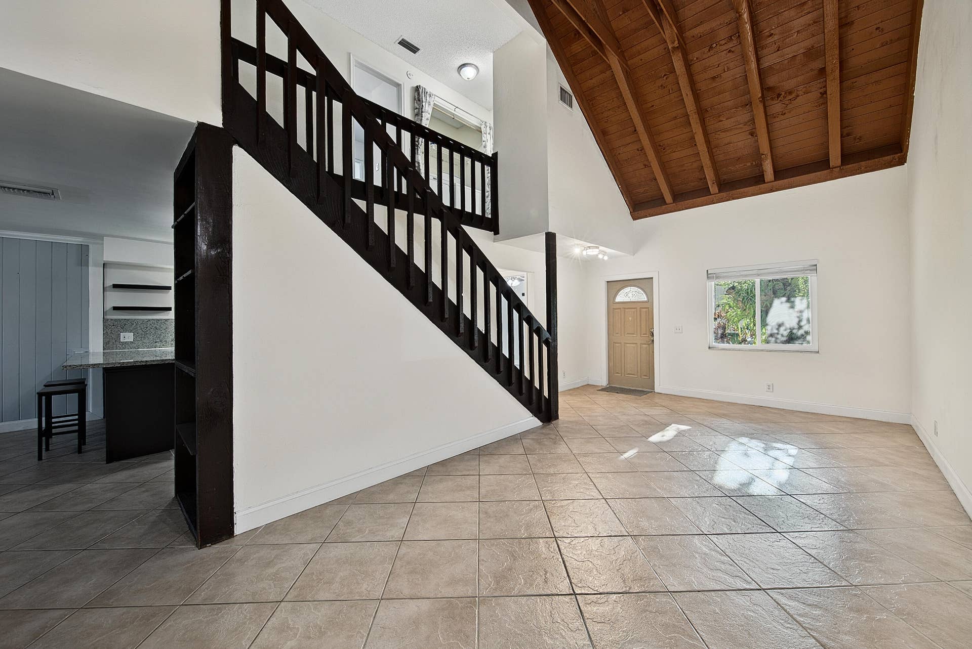 191 NE 6th Court, Dania Beach, FL 33004 Living/Dining Area looking towards front door