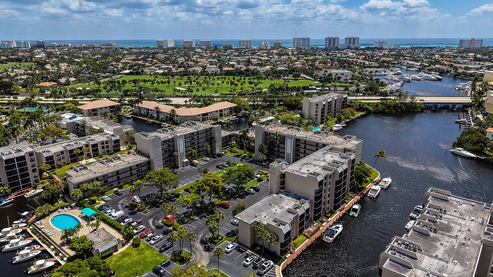 8 Royal Palm Way, #401, Boca Raton, FL 33432 Aerial View