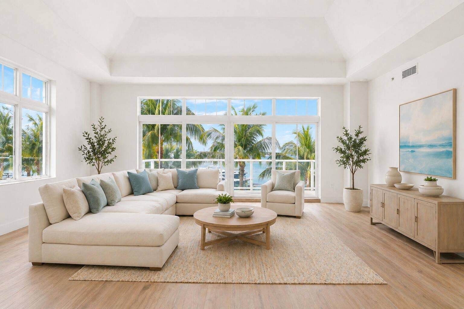 180 Lake Drive, #2204, Palm Beach Shores, FL 33404 Virtually Staged Living Room