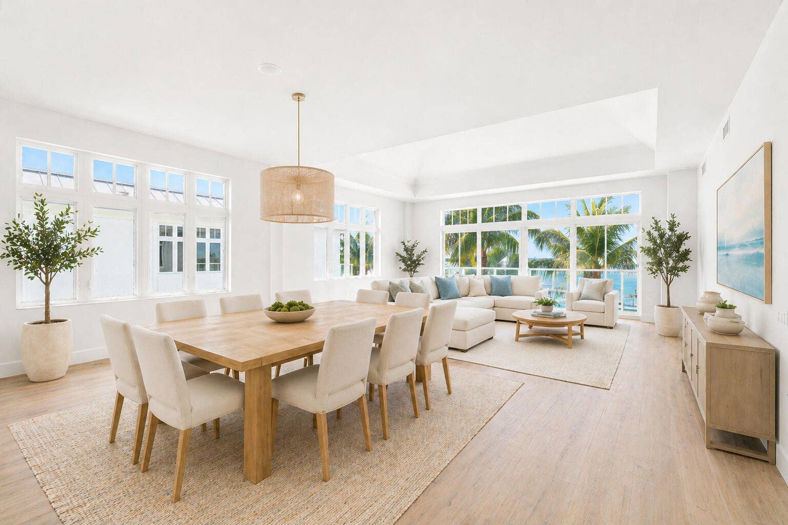 180 Lake Drive, #2204, Palm Beach Shores, FL 33404 Virtually Staged Dining and Living Rooms
