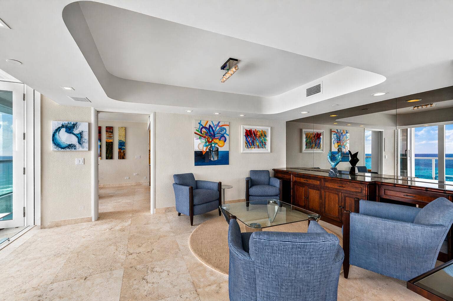 3505 S Ocean Boulevard, #14n, Highland Beach, FL 33487 Lounge or dining room with ocean views