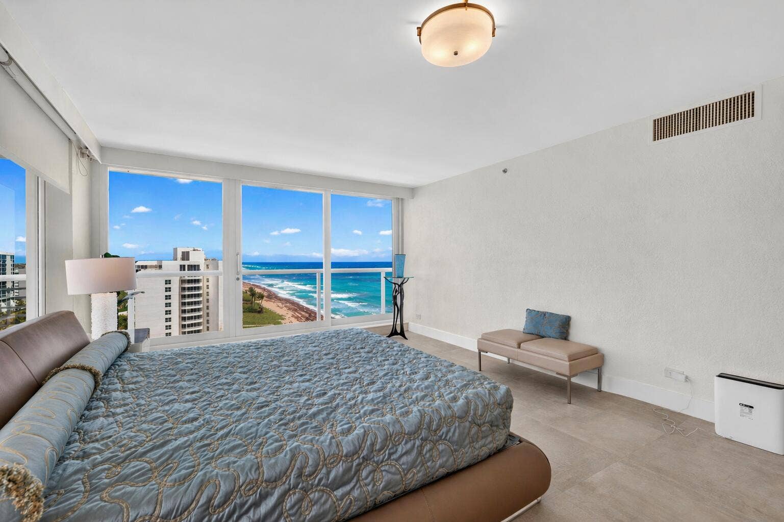 3505 S Ocean Boulevard, #14n, Highland Beach, FL 33487 Primary bedroom with ocean views