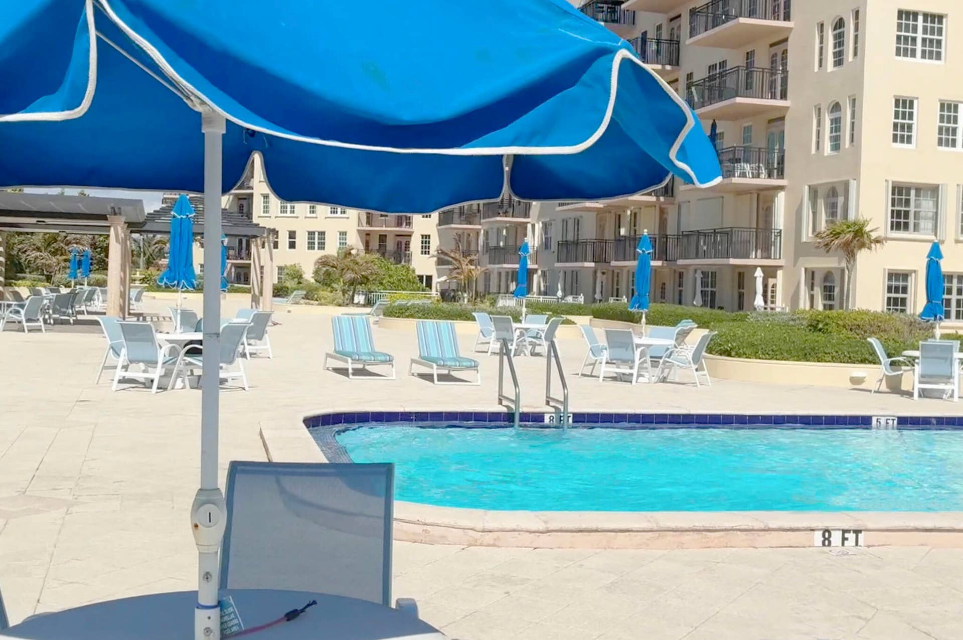 3475 S Ocean Boulevard, #116, Palm Beach, FL 33480 Sundeck Pool and Building