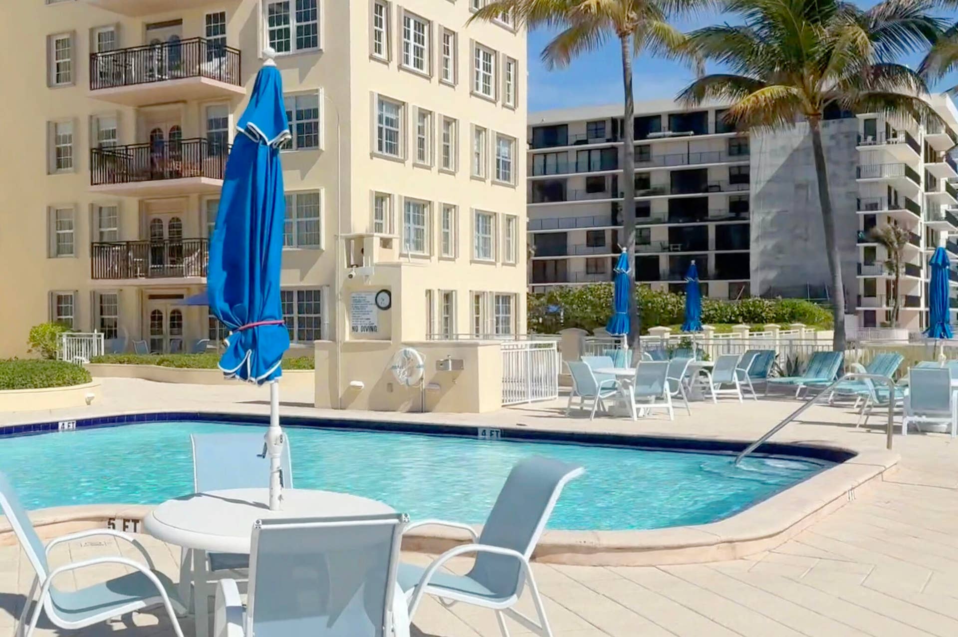 3475 S Ocean Boulevard, #116, Palm Beach, FL 33480 Heated Pool and Building