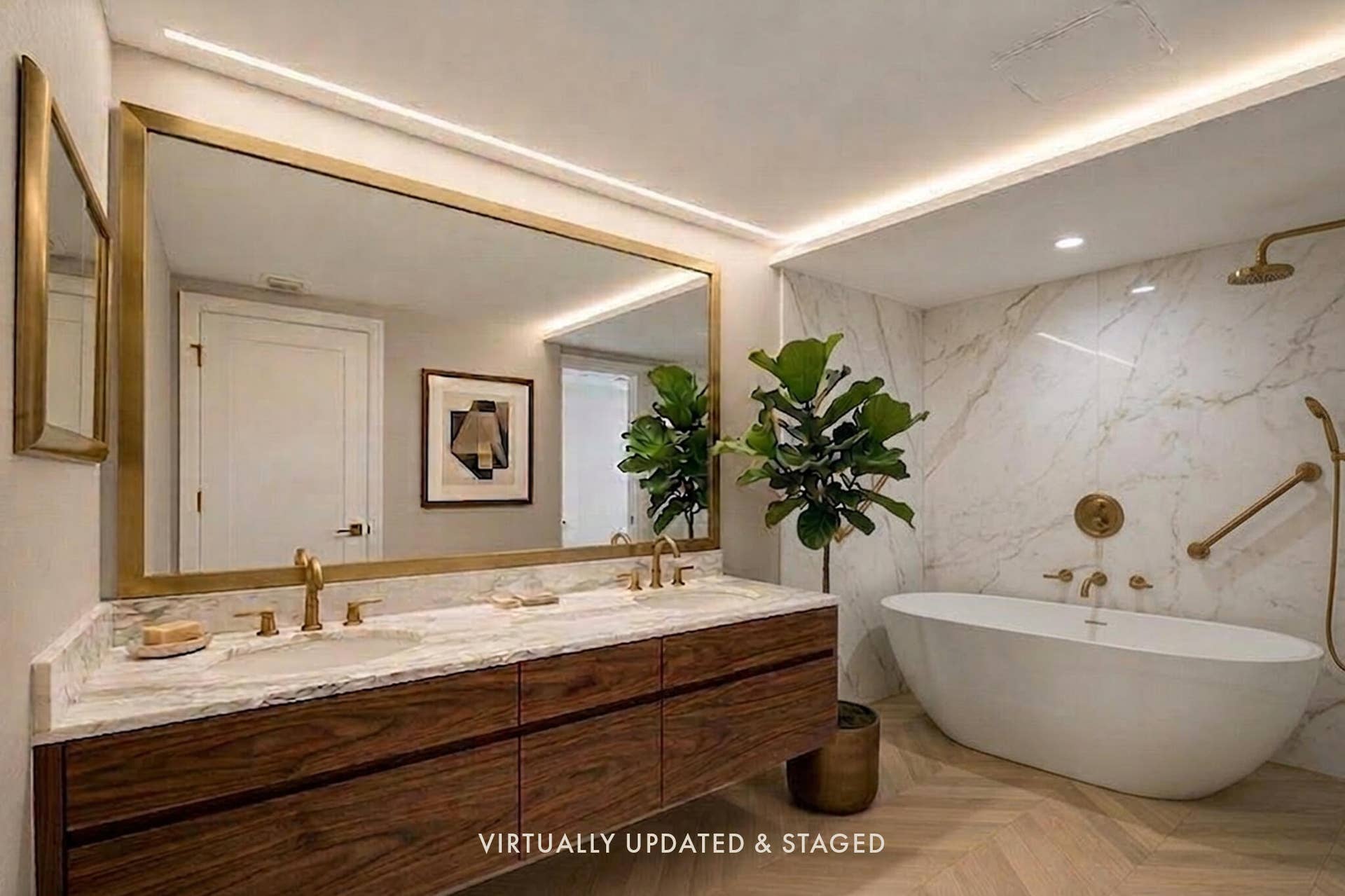 3475 S Ocean Boulevard, #116, Palm Beach, FL 33480 Virtually Renovated Master Bathroom