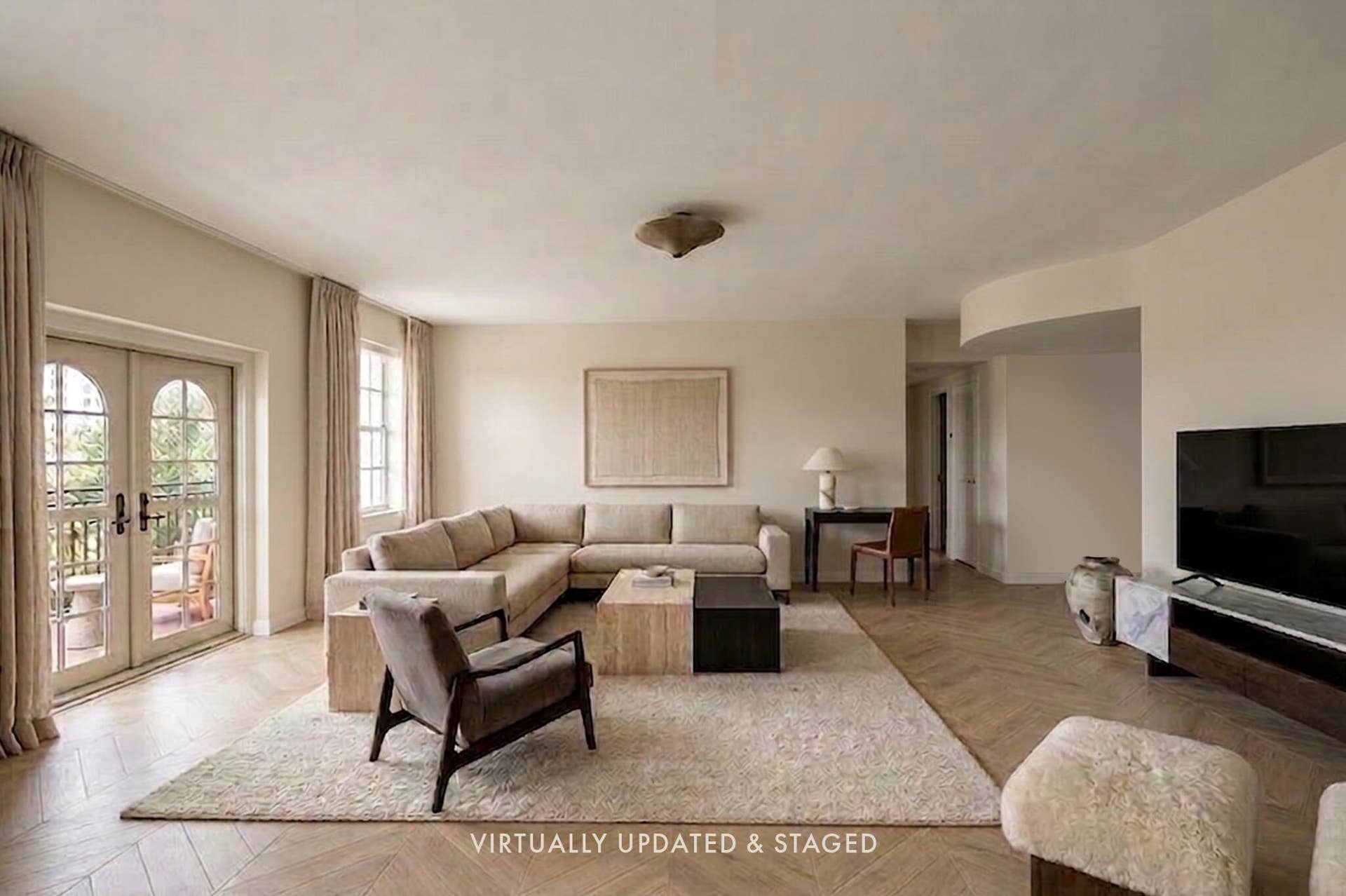 3475 S Ocean Boulevard, #116, Palm Beach, FL 33480 Virtually Renovated Living Room