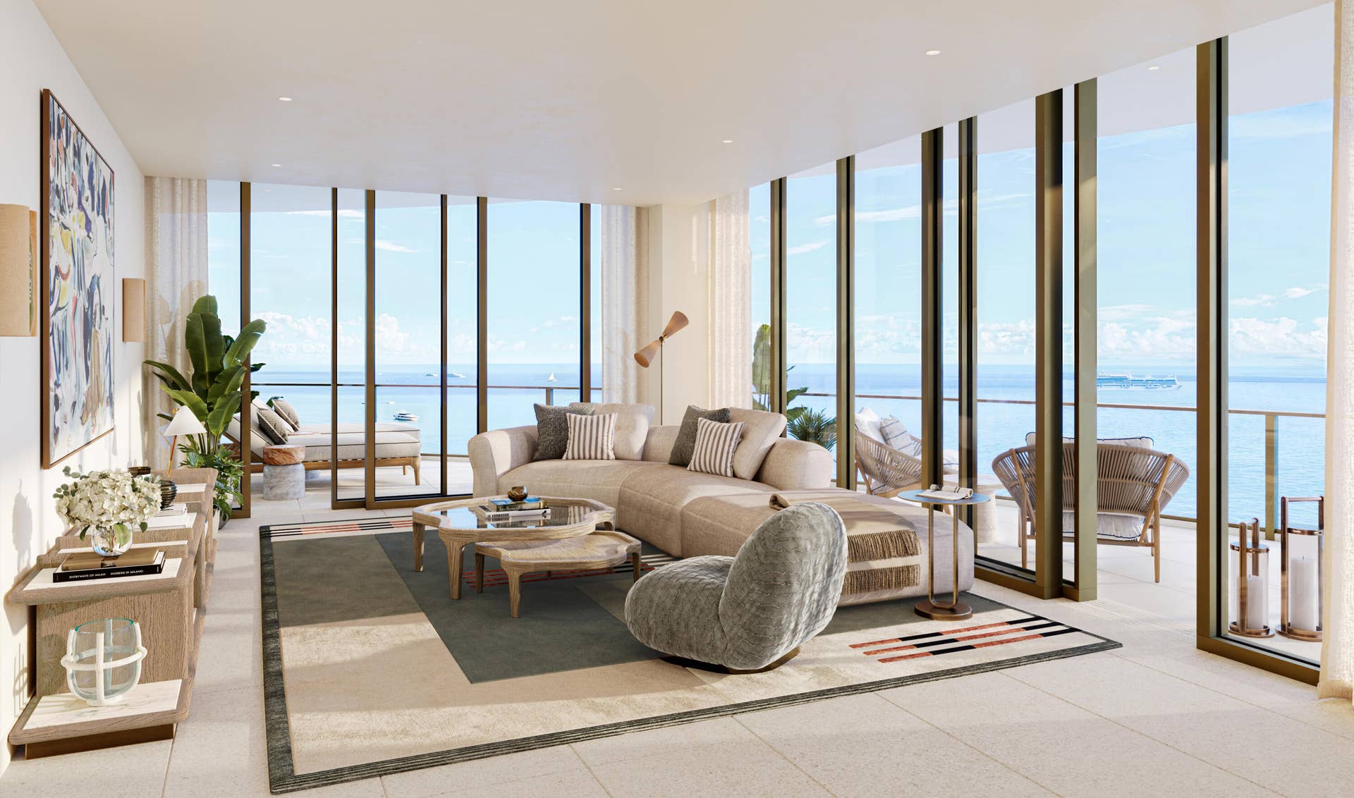 801 Seabreeze Boulevard, #Ph 2302, Fort Lauderdale, FL 33316 Private Residence C Living Room