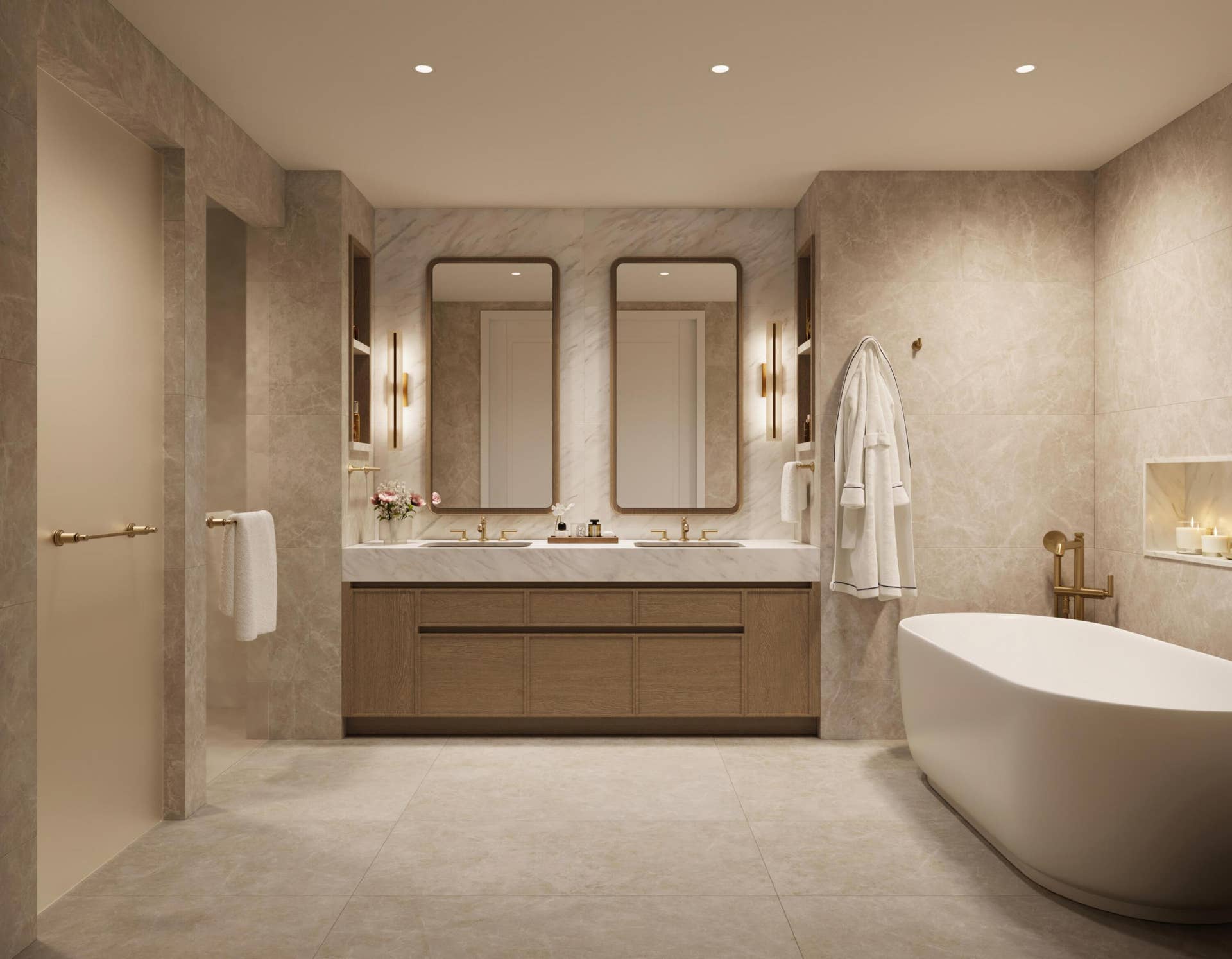 801 Seabreeze Boulevard, #Ph 2302, Fort Lauderdale, FL 33316 Private Residence Primary Bathroom Schem