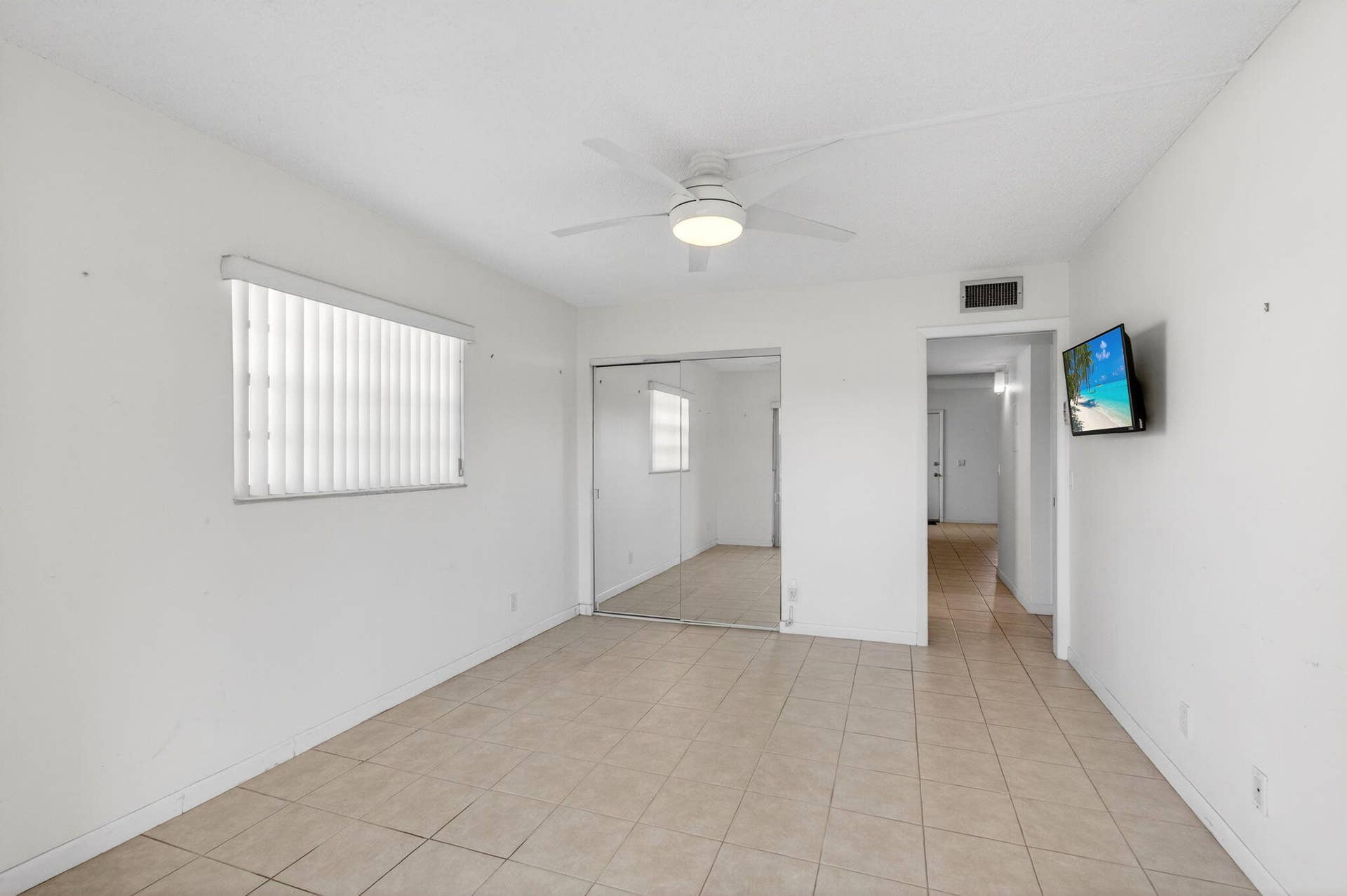 167 Normandy, #D, Delray Beach, FL 33484 Tiled Bedroom with Views, TV, and Closet