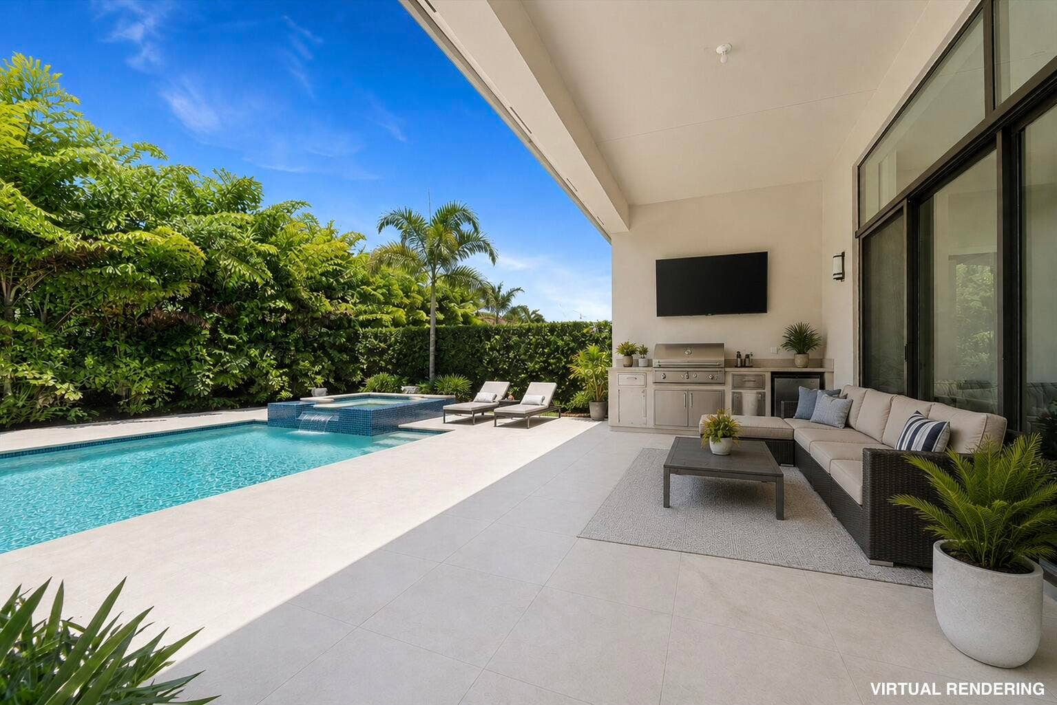 9273 Sunflower Meadow Road, Boca Raton, FL 33434 Pool Virtual Rendering