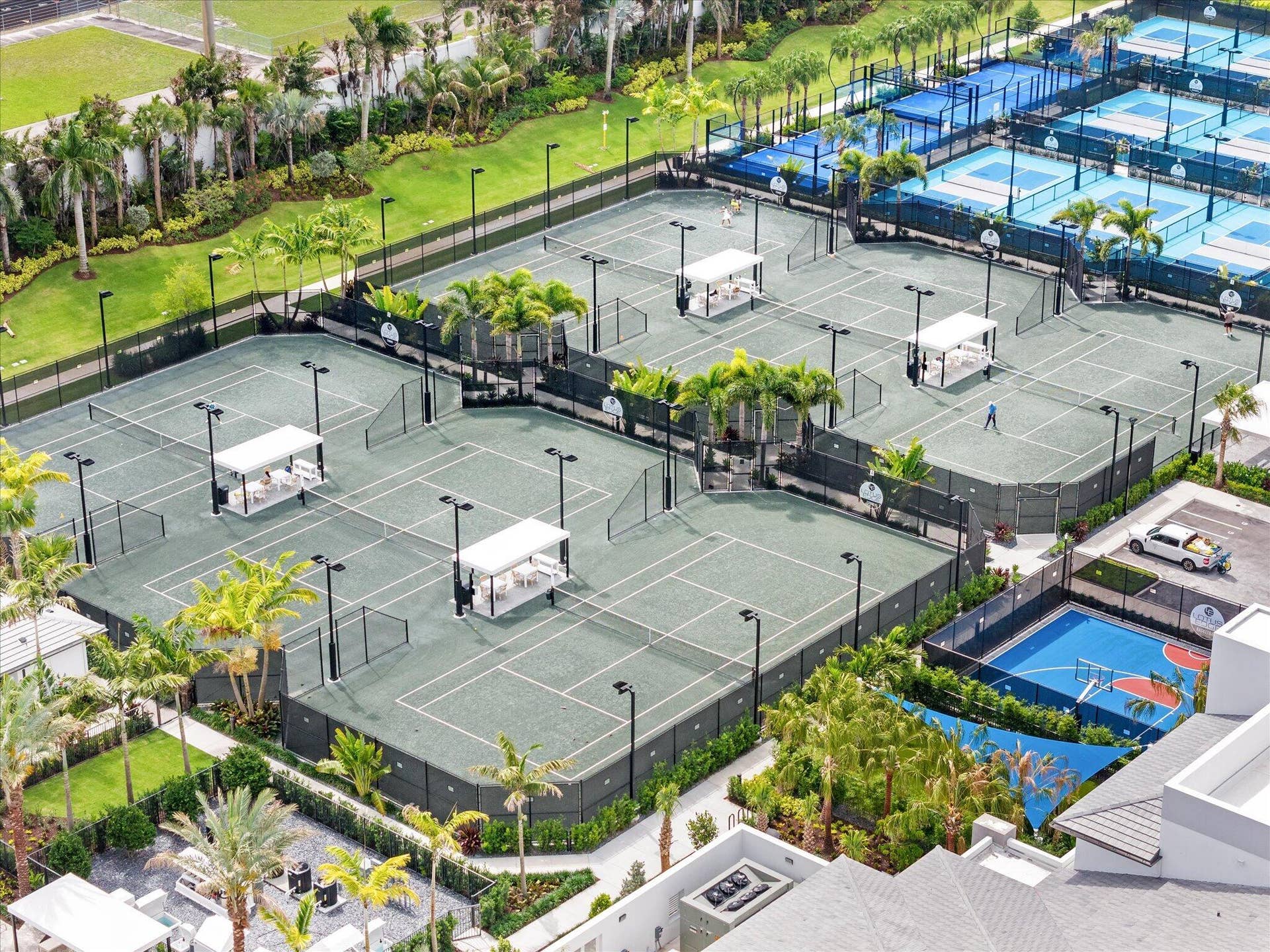 9273 Sunflower Meadow Road, Boca Raton, FL 33434 Aerial Clubhouse + Tennis