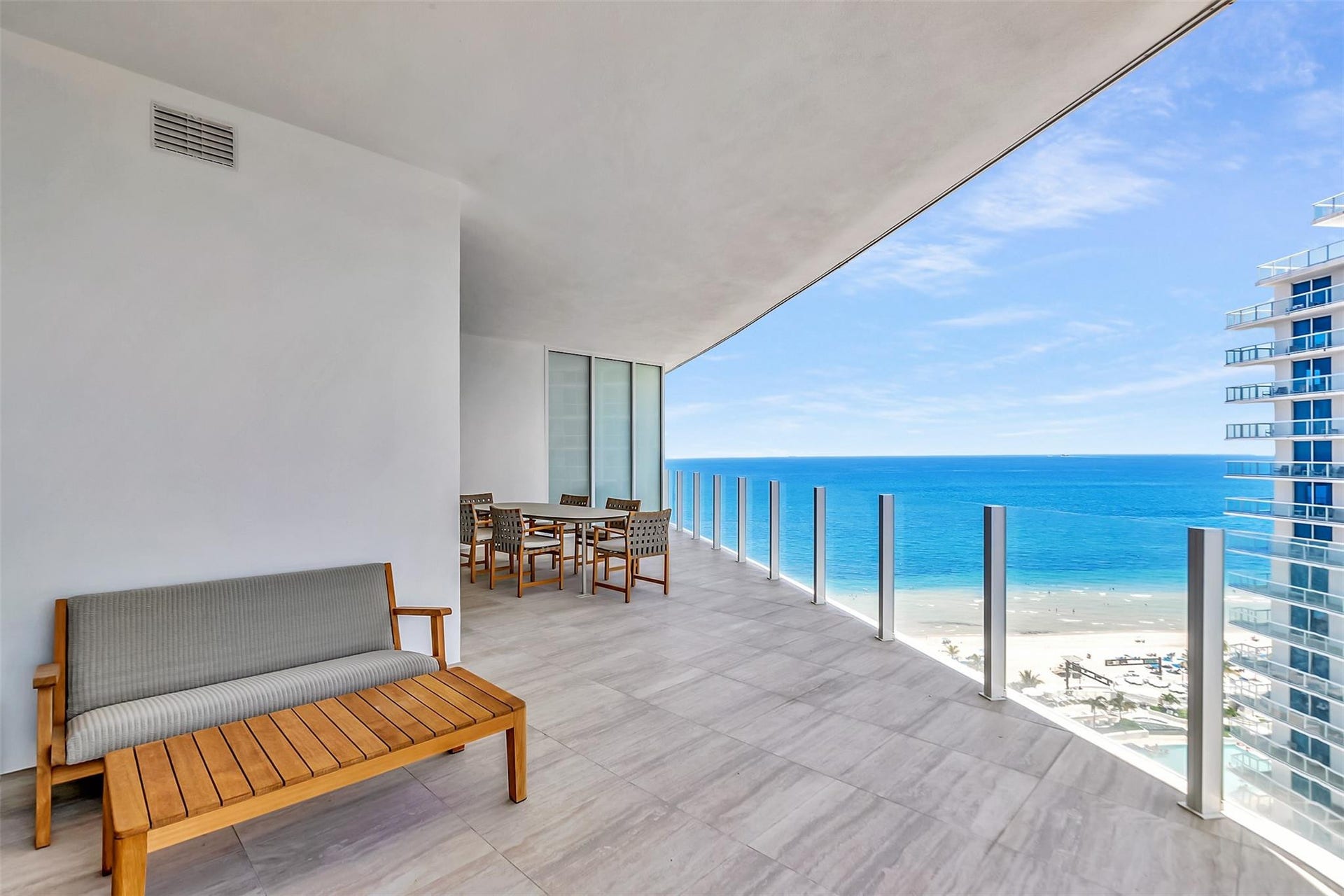 525 N Fort Lauderdale Beach Boulevard, #1607, Fort Lauderdale, FL 33304 Views from Unit Expansive Balcony