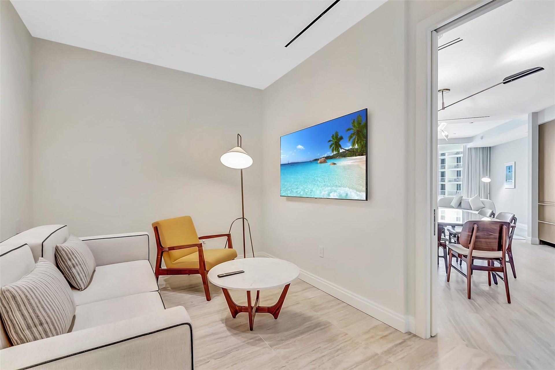 525 N Fort Lauderdale Beach Boulevard, #1607, Fort Lauderdale, FL 33304 Also can be used as a 2nd bedroom. Queen Sofa bed opens up.