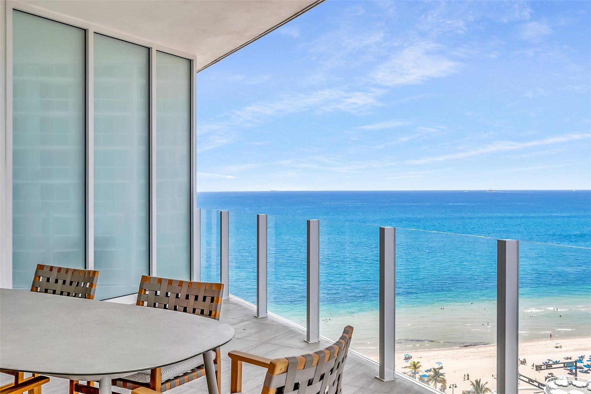 525 N Fort Lauderdale Beach Boulevard, #1607, Fort Lauderdale, FL 33304 Views from Unit Expansive Balcony
