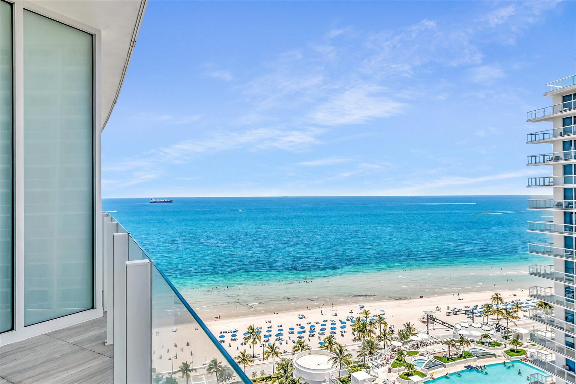 525 N Fort Lauderdale Beach Boulevard, #1607, Fort Lauderdale, FL 33304 Views from Unit Expansive Balcony