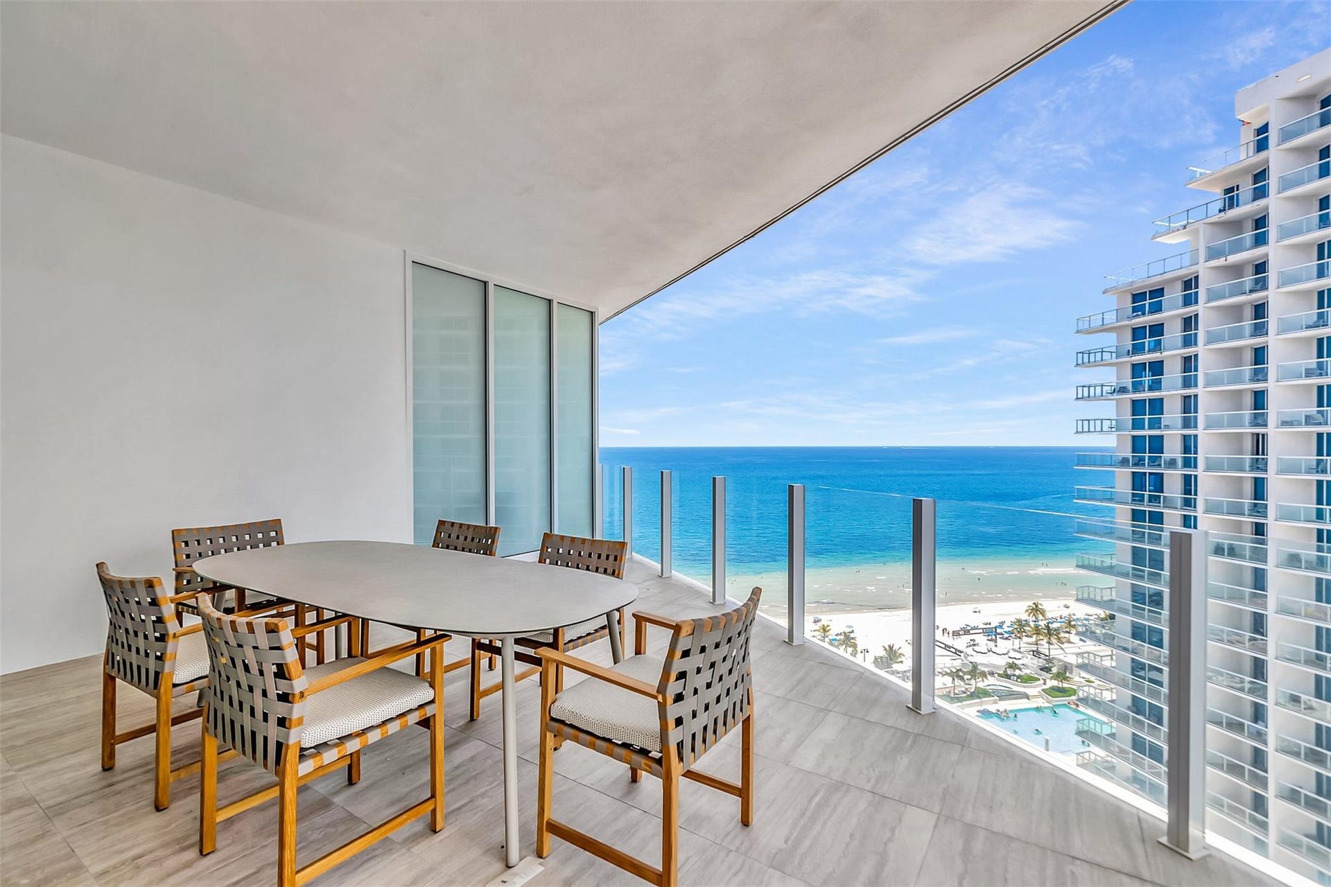 525 N Fort Lauderdale Beach Boulevard, #1607, Fort Lauderdale, FL 33304 Views from Unit Expansive Balcony