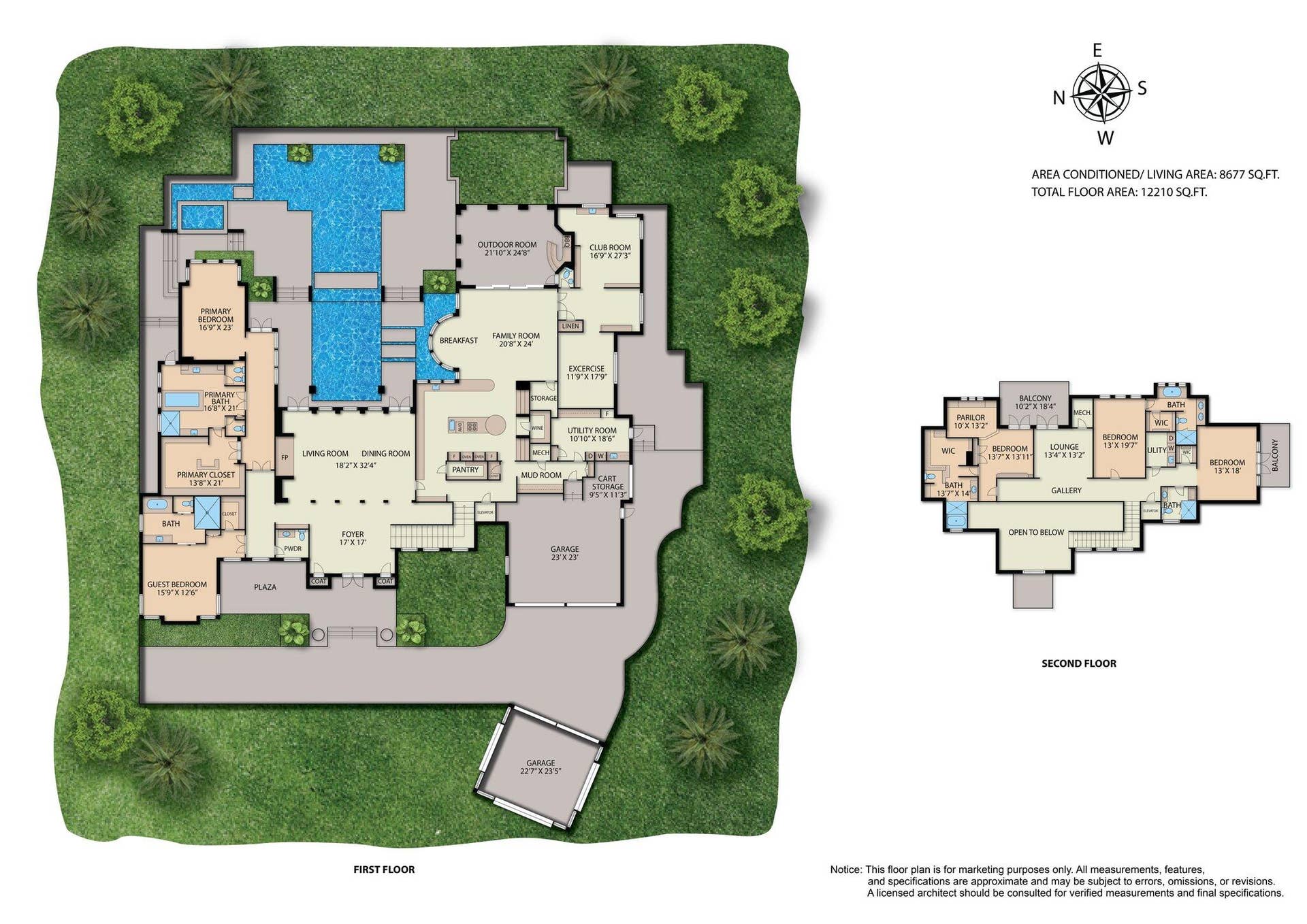 232 Bears Club Drive, Jupiter, FL 33477 Floor Plan