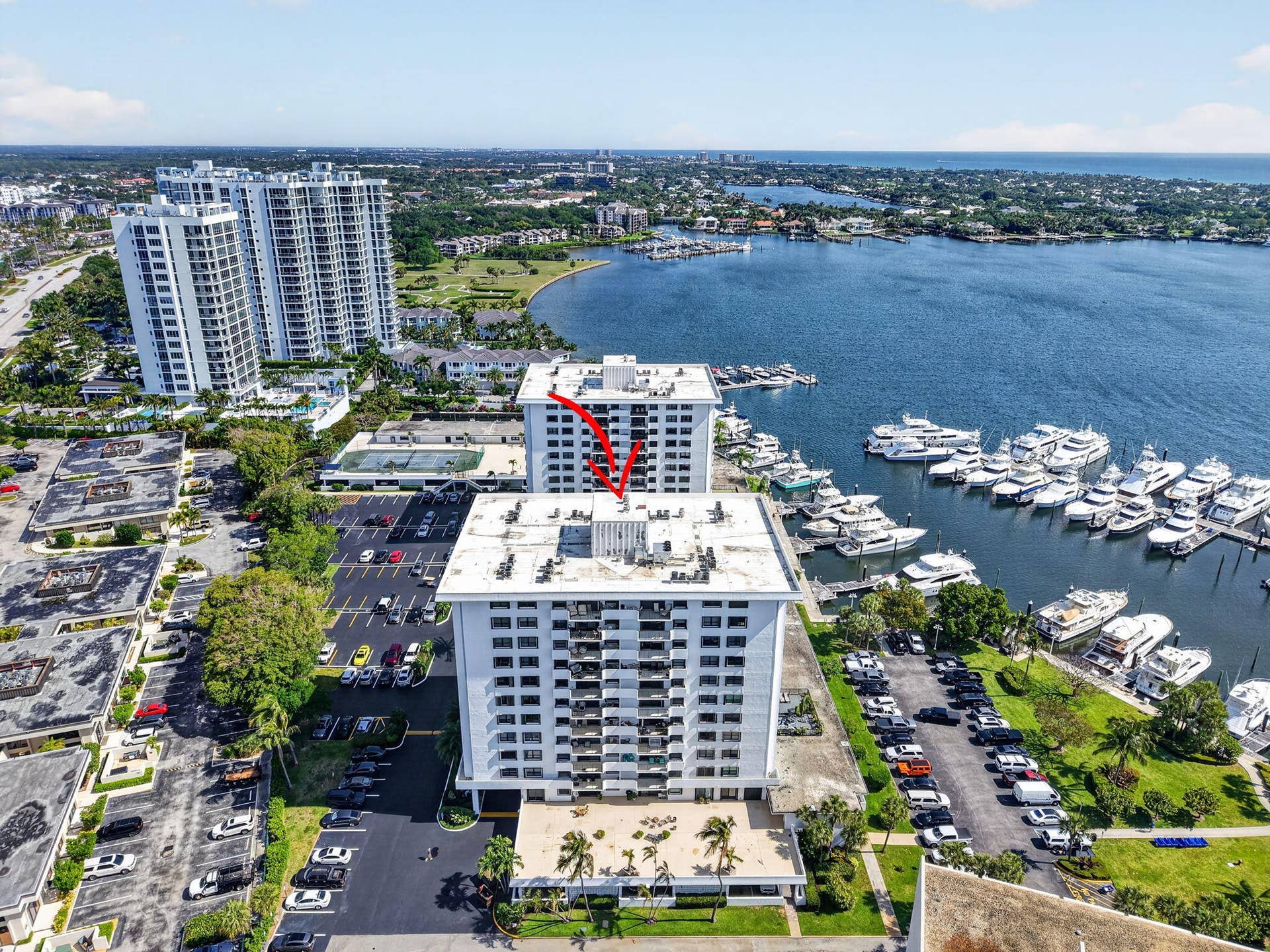 1200 Marine Way, #Bd2, North Palm Beach, FL 33408 Aerial w Waterview