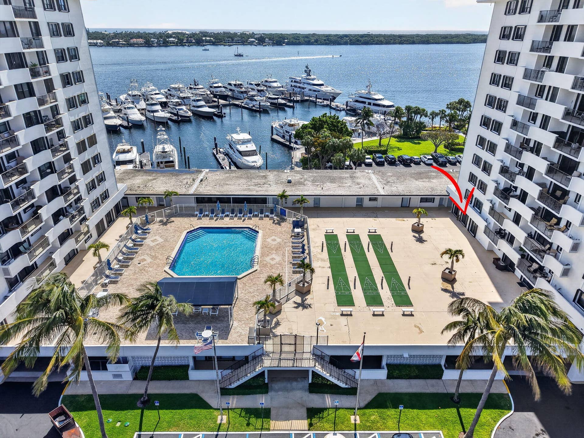 1200 Marine Way, #Bd2, North Palm Beach, FL 33408 Pool Aerial
