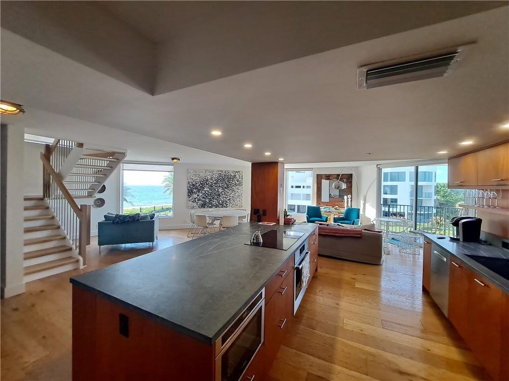 2565 S Ocean Boulevard, #201n, Boca Raton, Highland Beach, FL 33487 View from Kitchen into Living Area