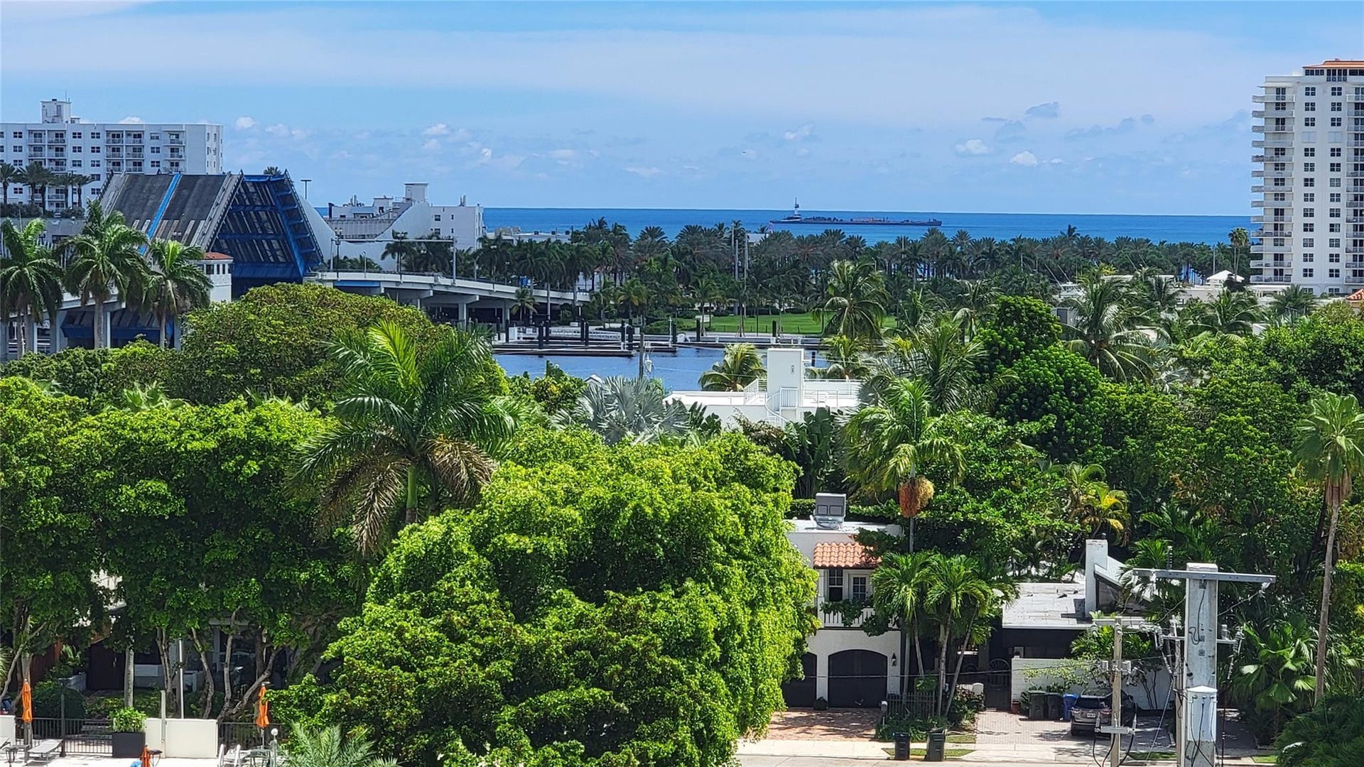 333 Sunset Drive, #503, Fort Lauderdale, FL 33301 Las Olas Bridge and Ocean from Balcony